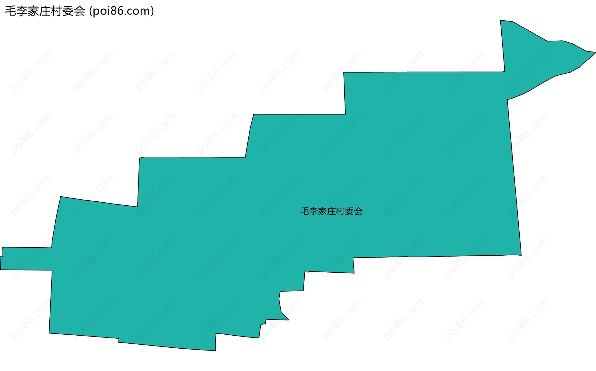 毛李家庄村委会边界地图