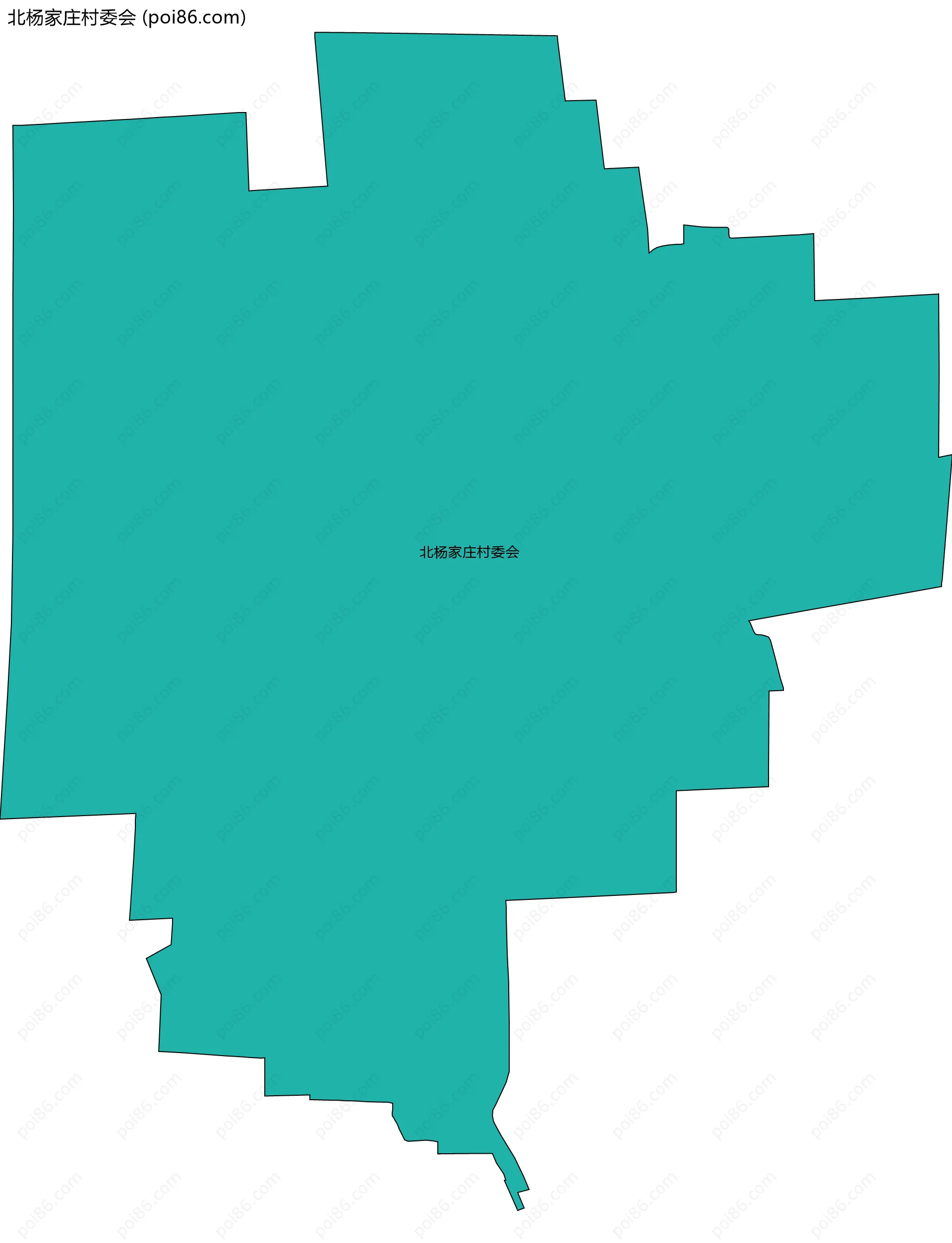 北杨家庄村委会边界地图