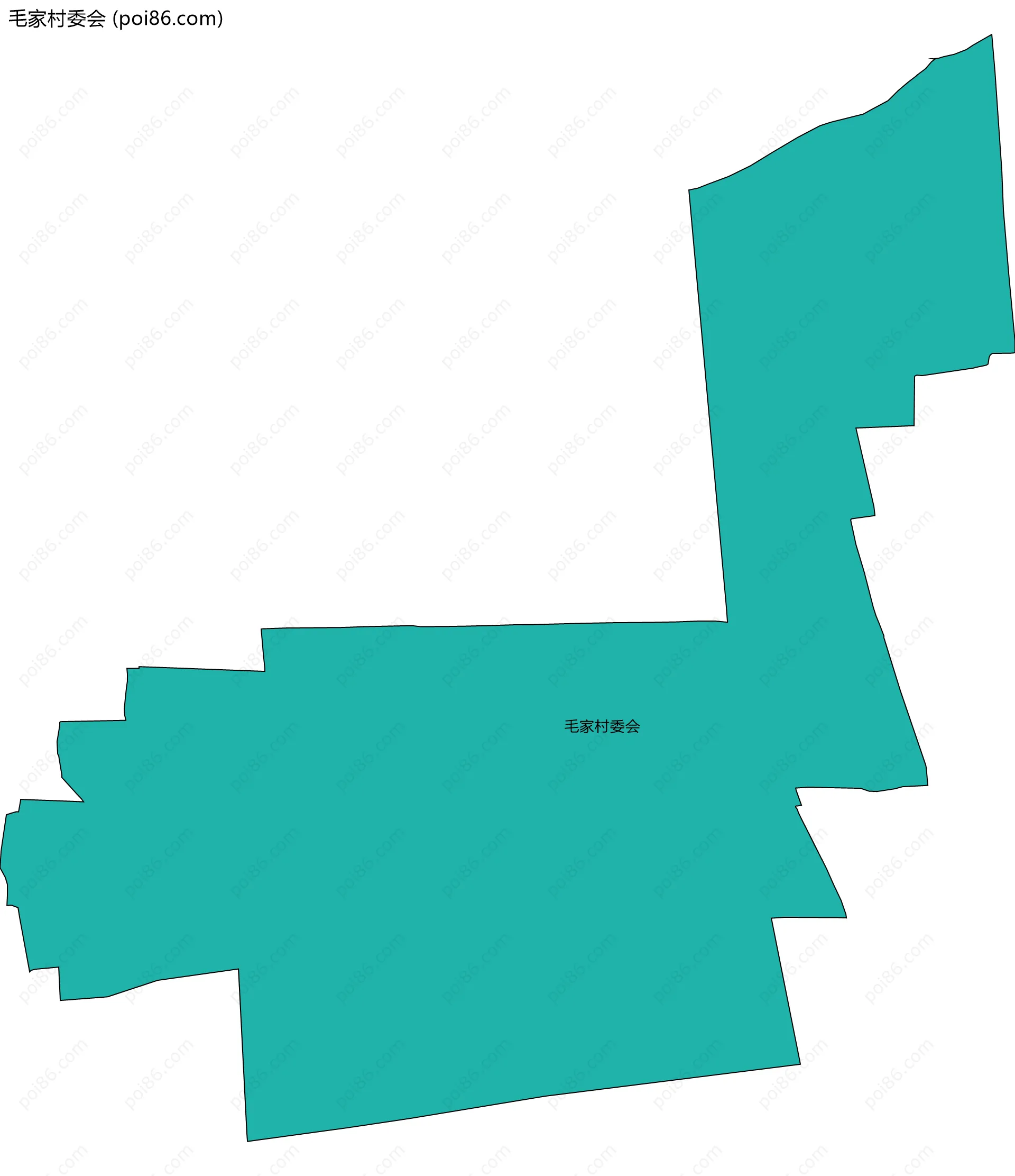 毛家村委会边界地图