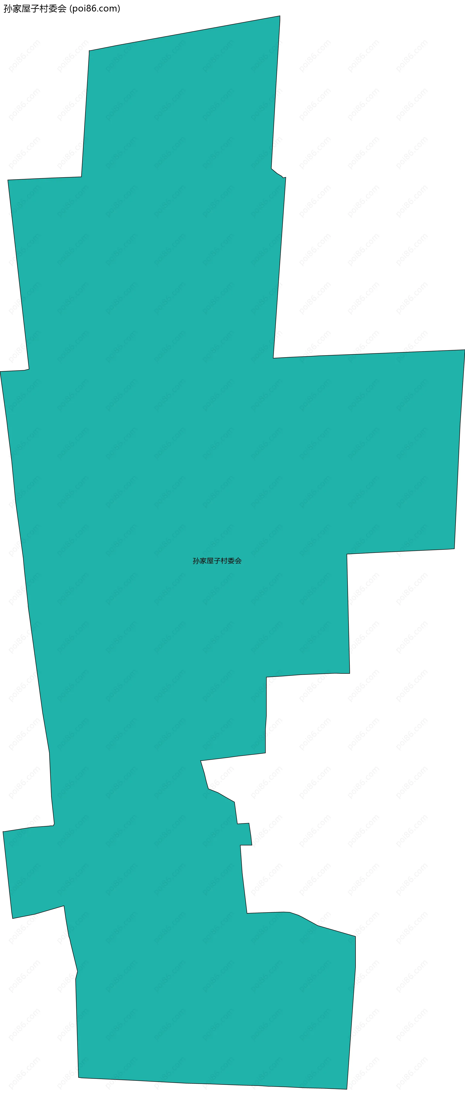 孙家屋子村委会边界地图