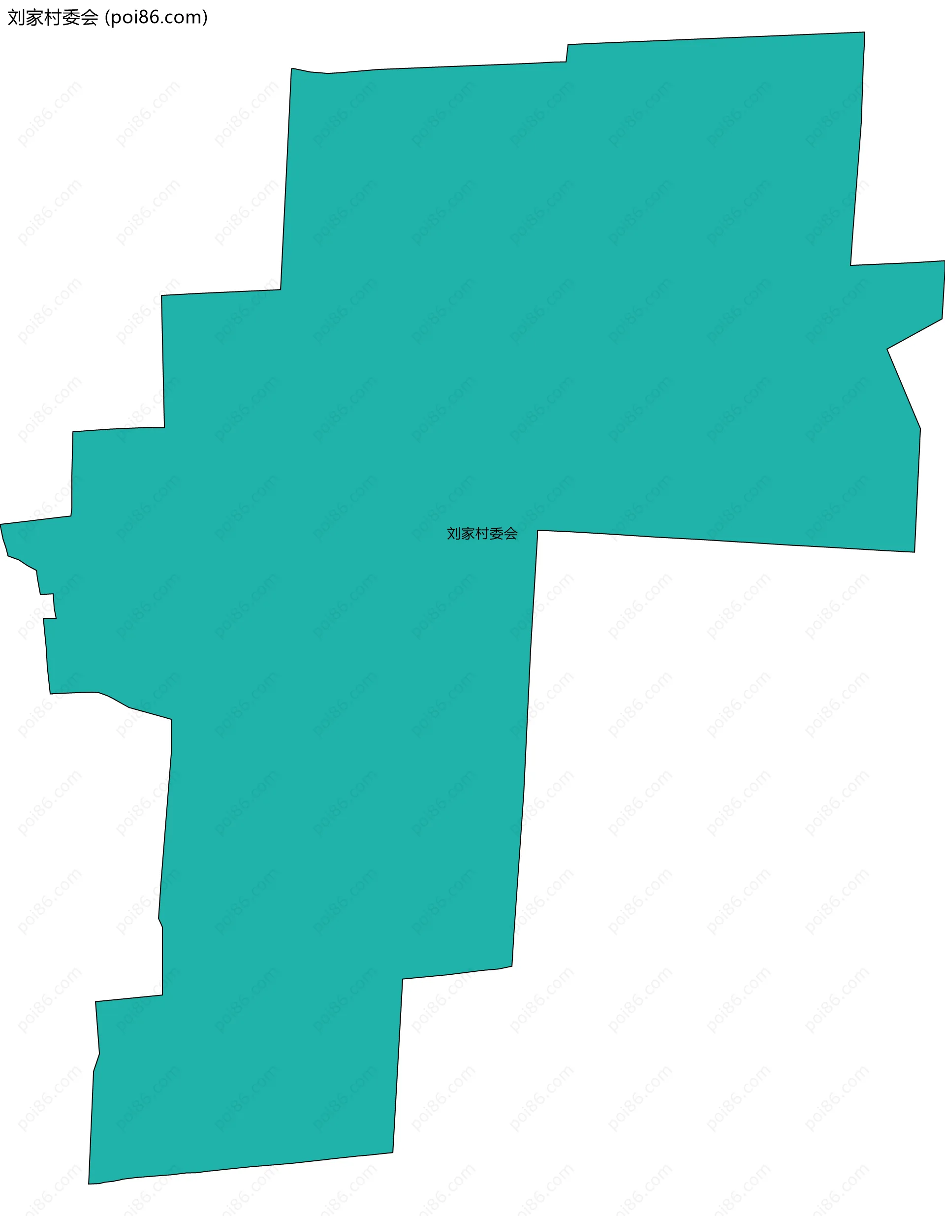 刘家村委会边界地图