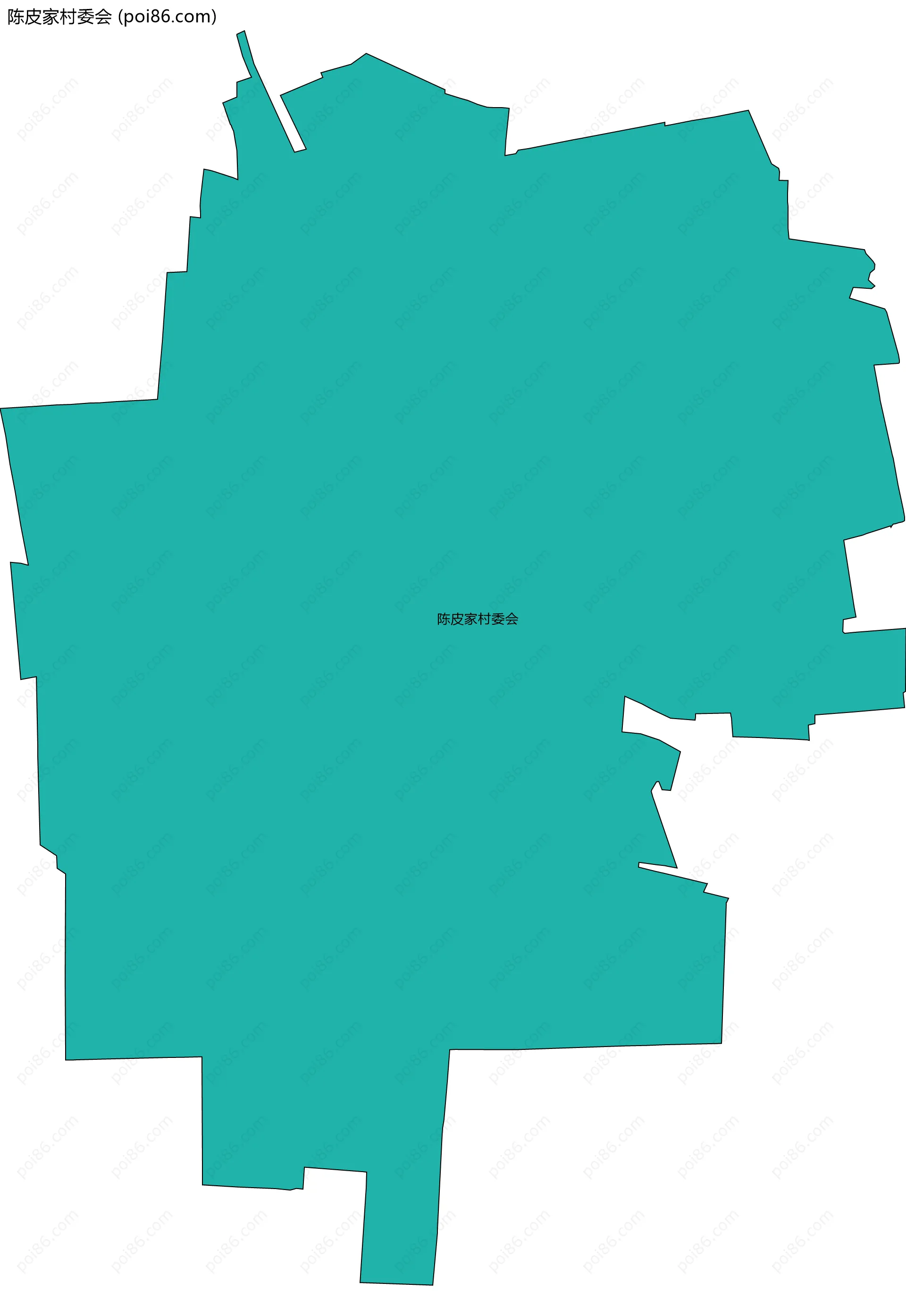陈皮家村委会边界地图