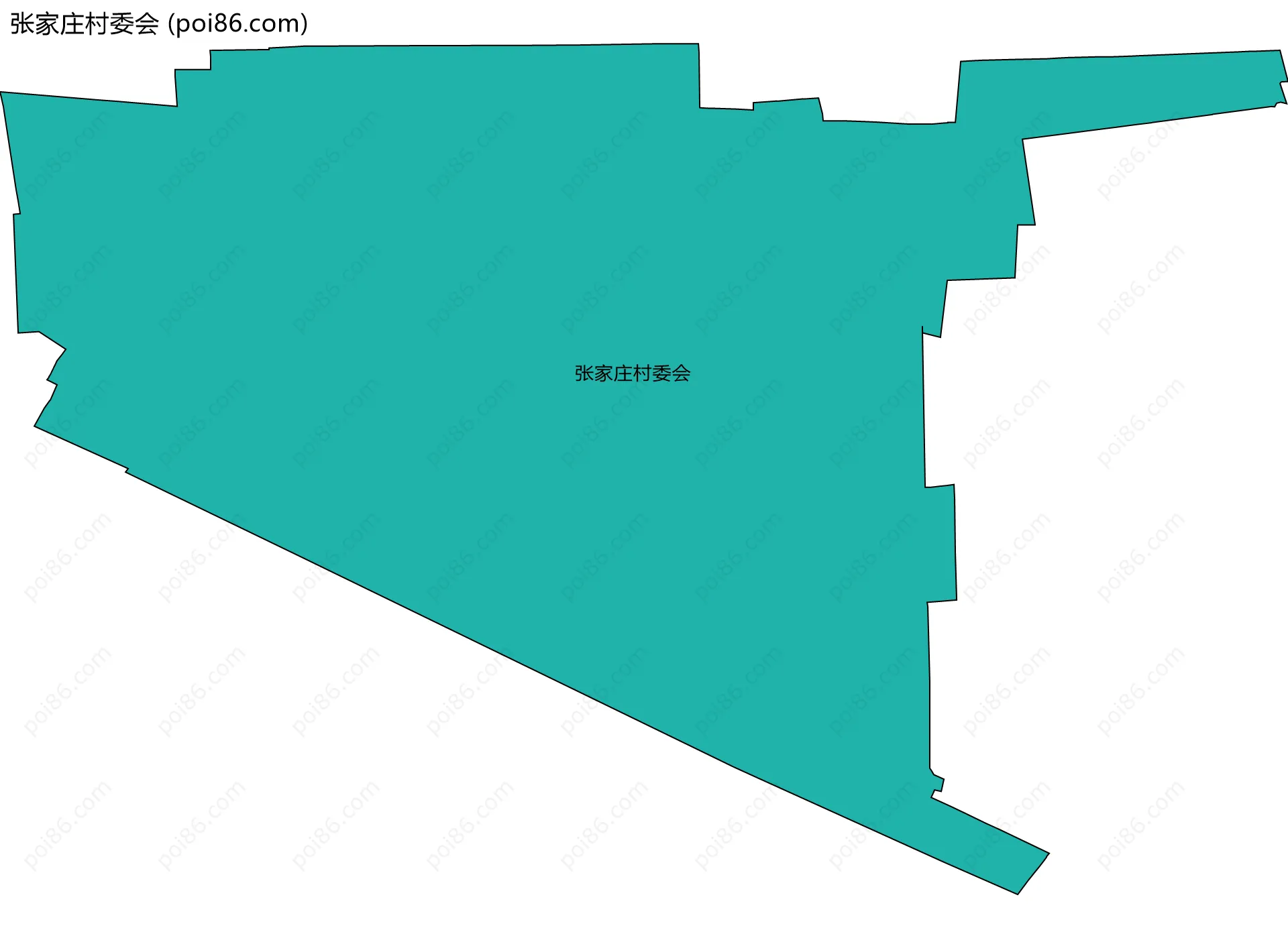 张家庄村委会边界地图