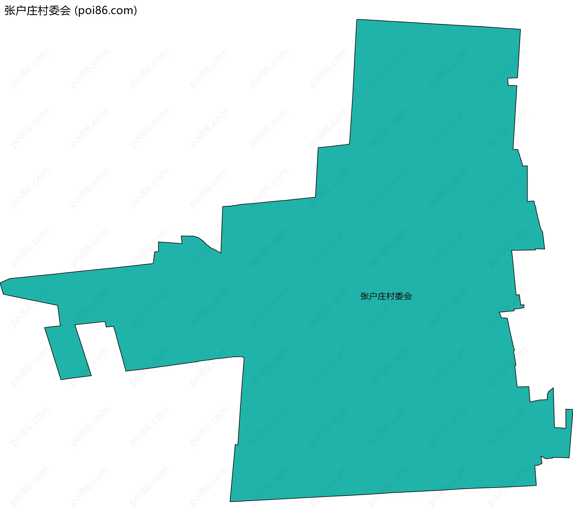 张户庄村委会边界地图