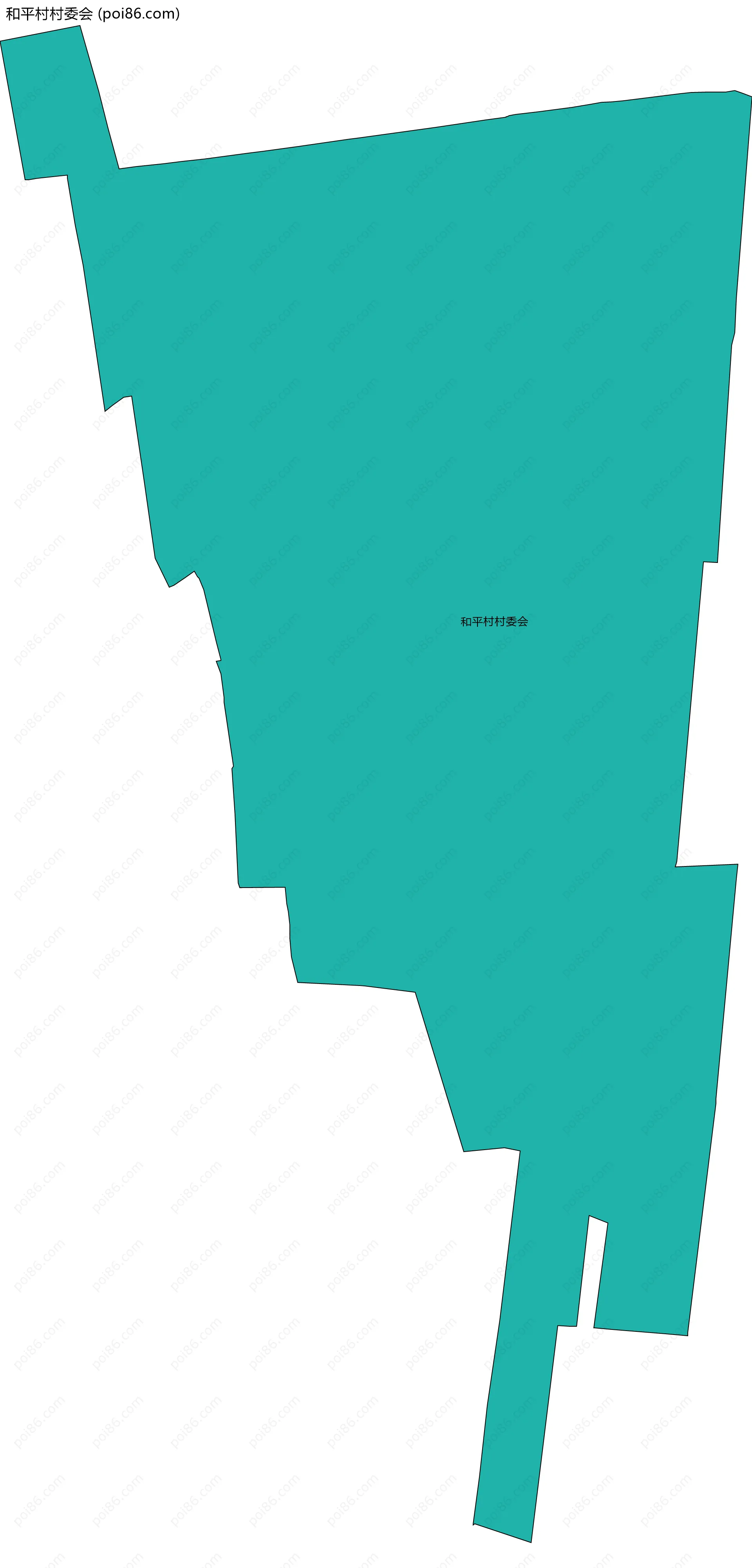 和平村村委会边界地图