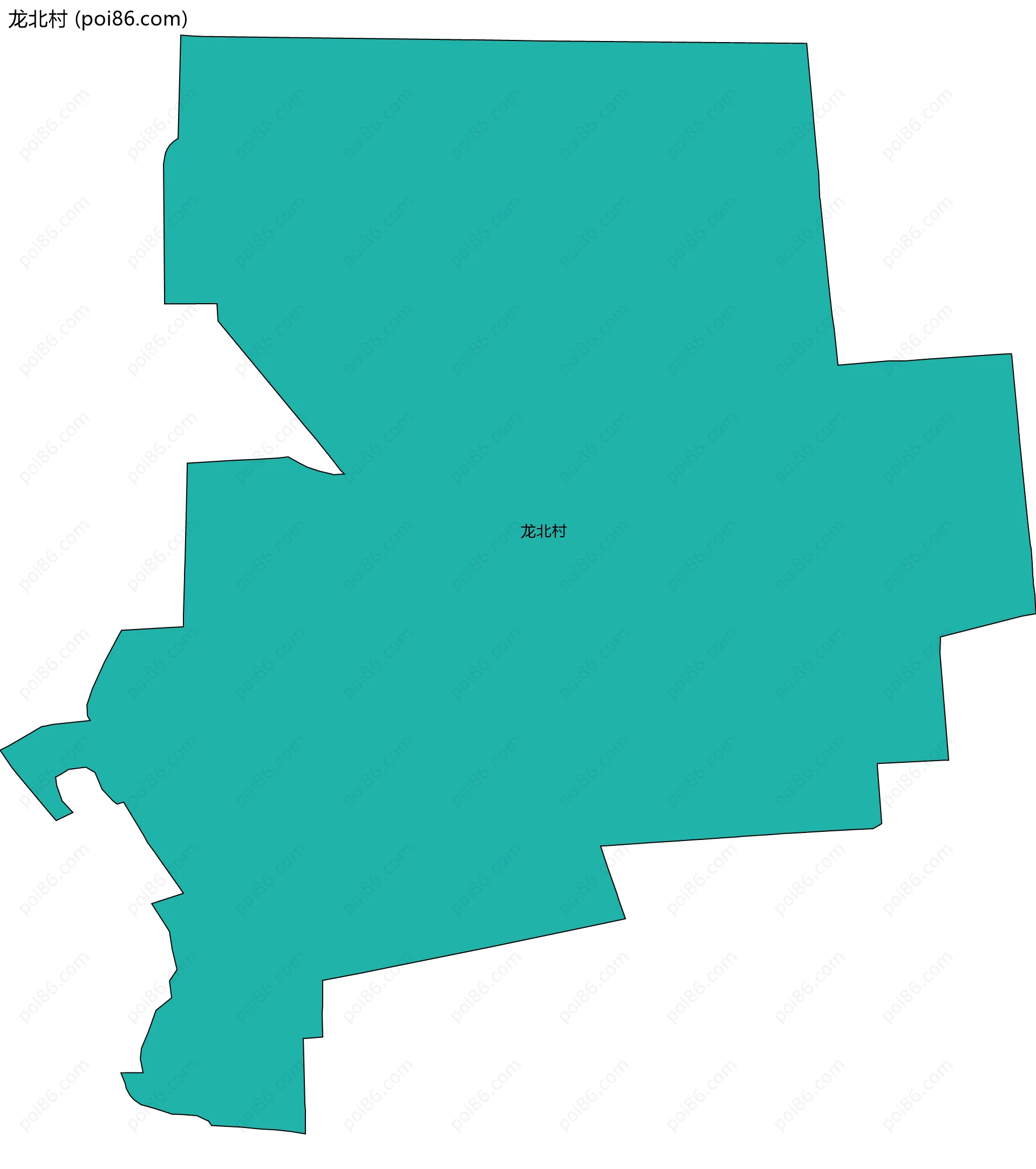 龙北村边界地图