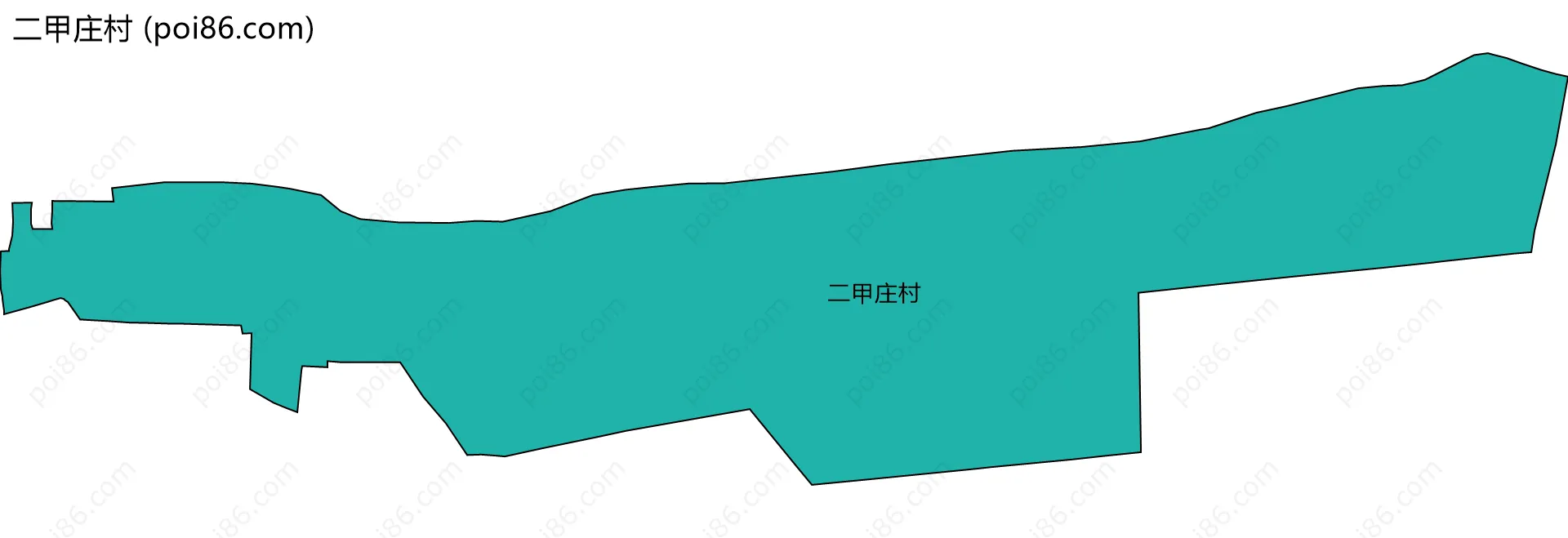 二甲庄村边界地图