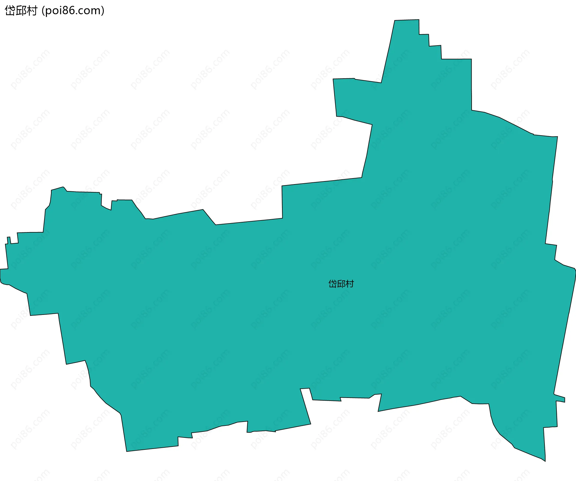 岱邱村边界地图