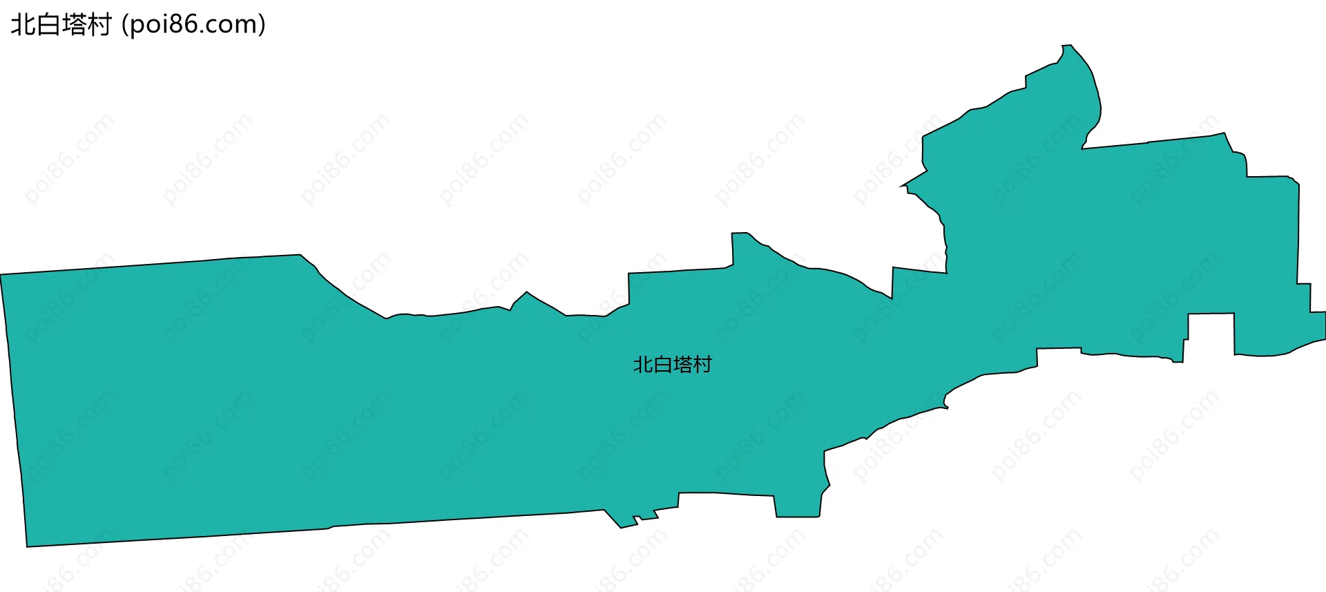 北白塔村边界地图