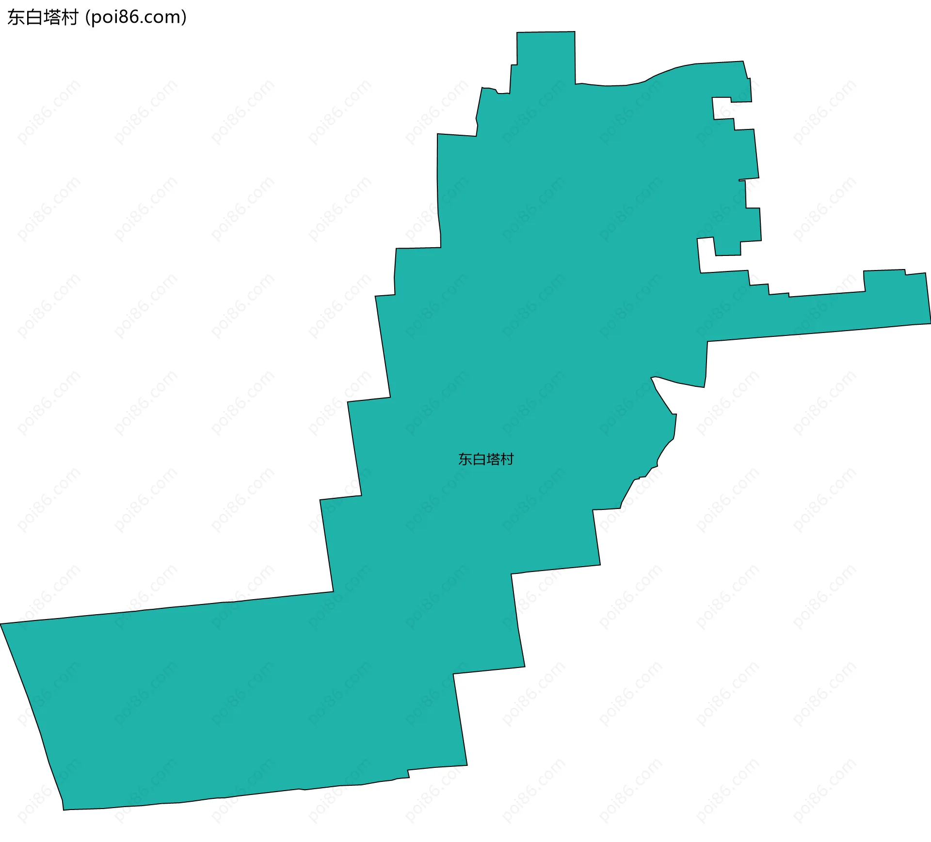 东白塔村边界地图