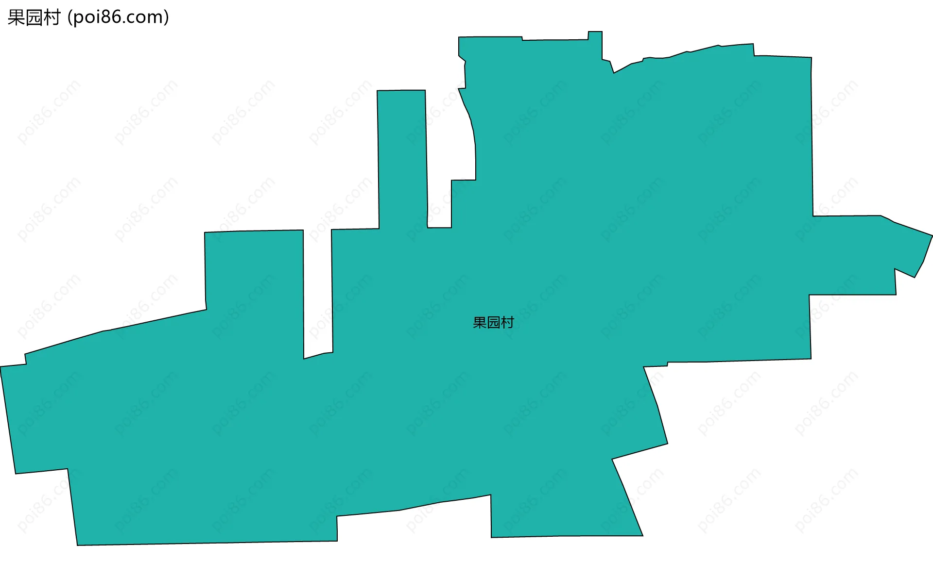 果园村边界地图