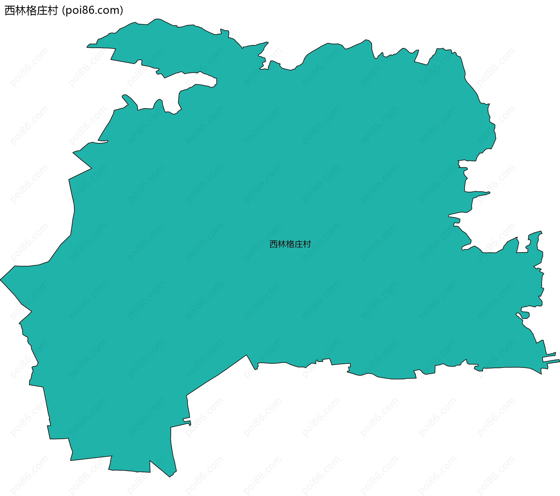 西林格庄村边界地图