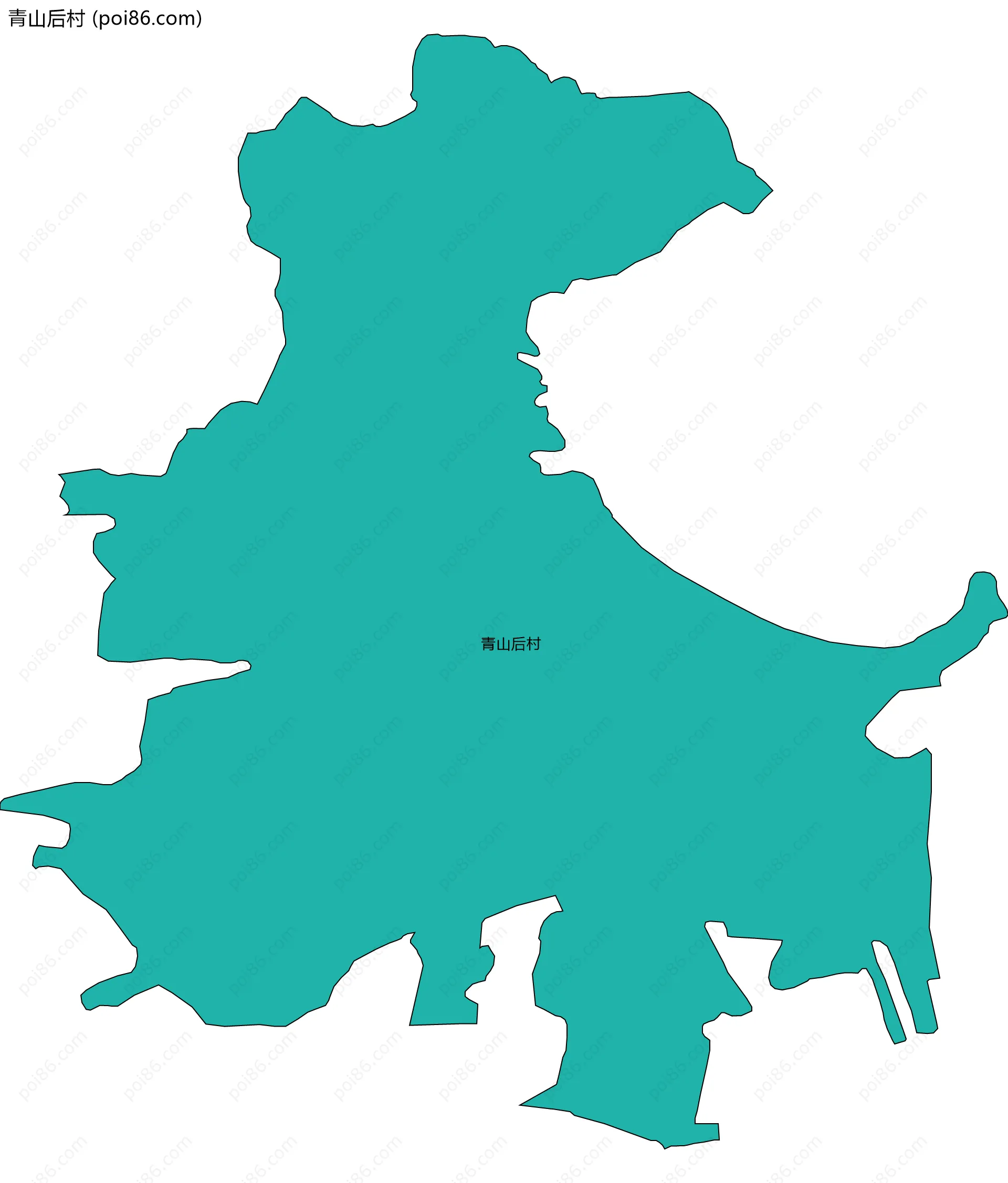 青山后村边界地图