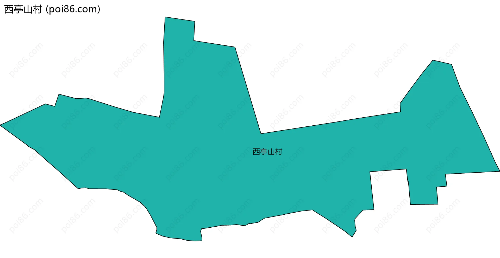 西亭山村边界地图