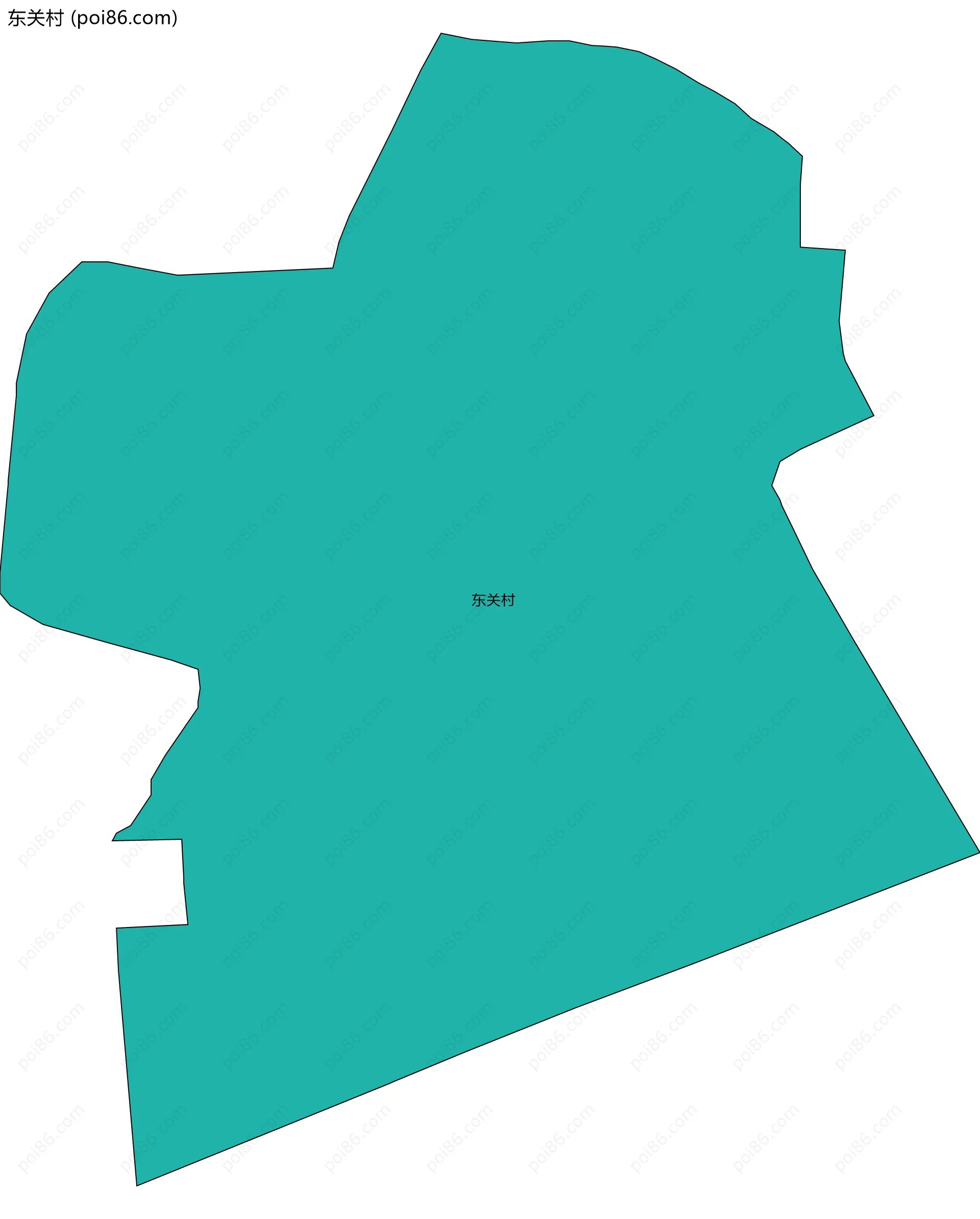 东关村边界地图