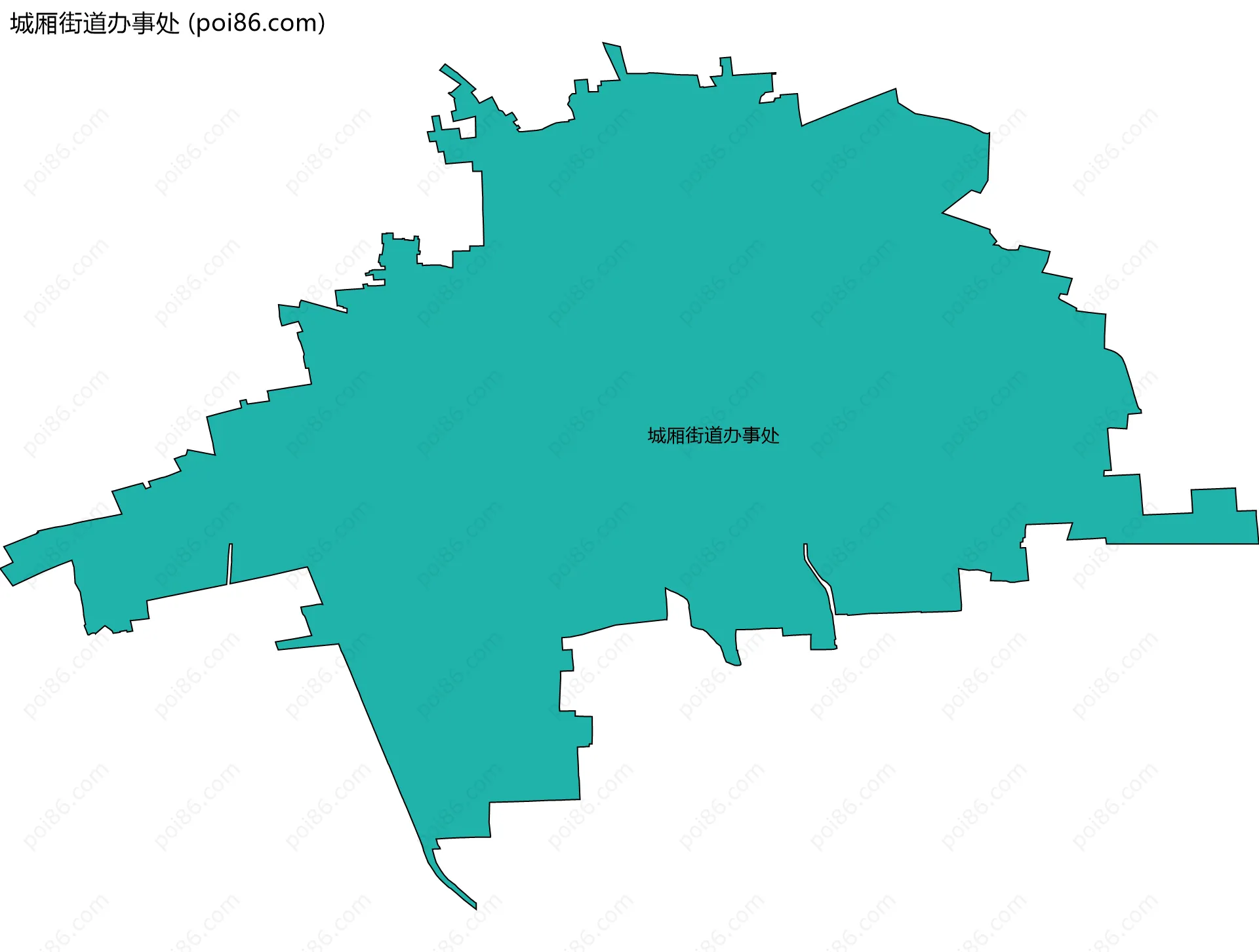 城厢街道办事处边界地图