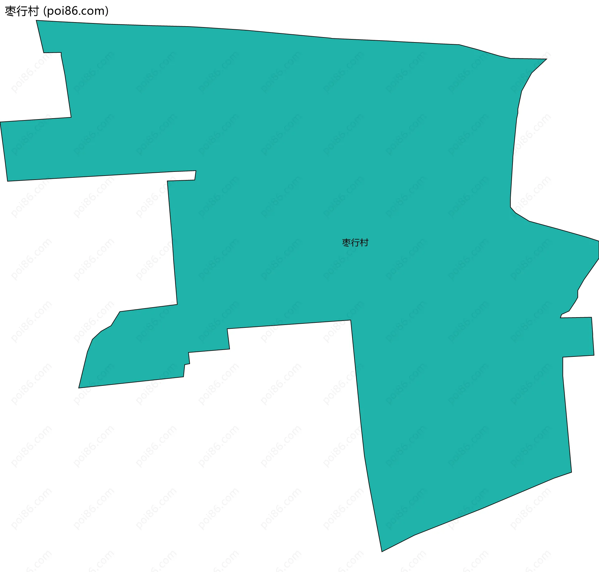 枣行村边界地图