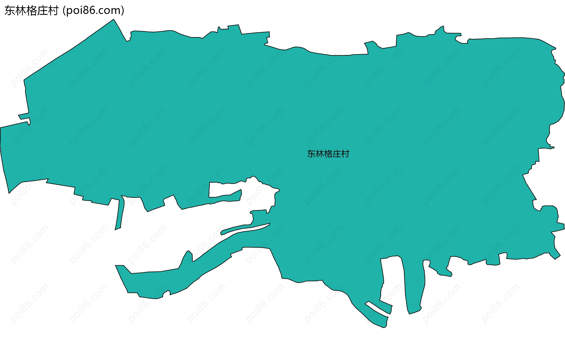 东林格庄村边界地图
