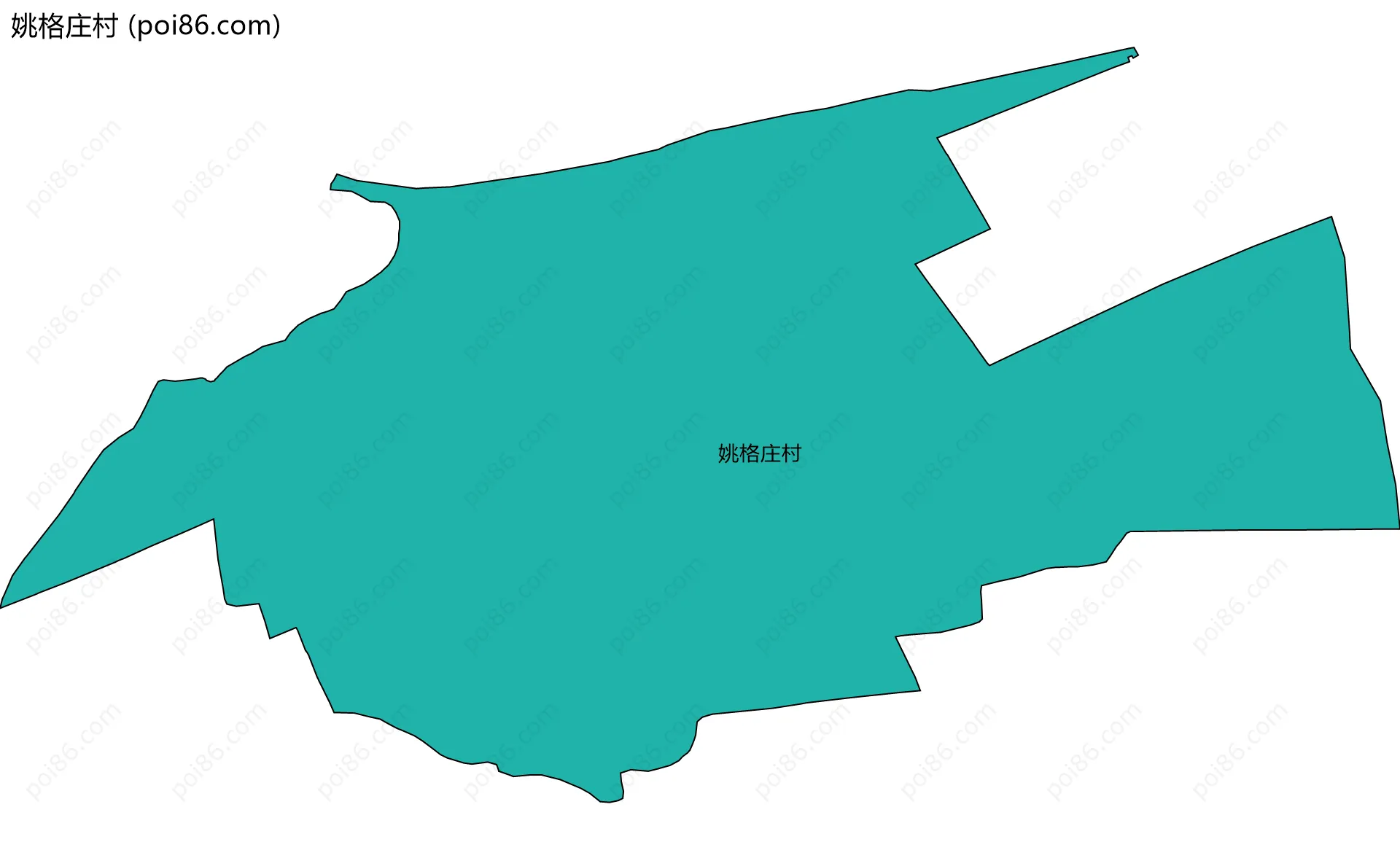 姚格庄村边界地图