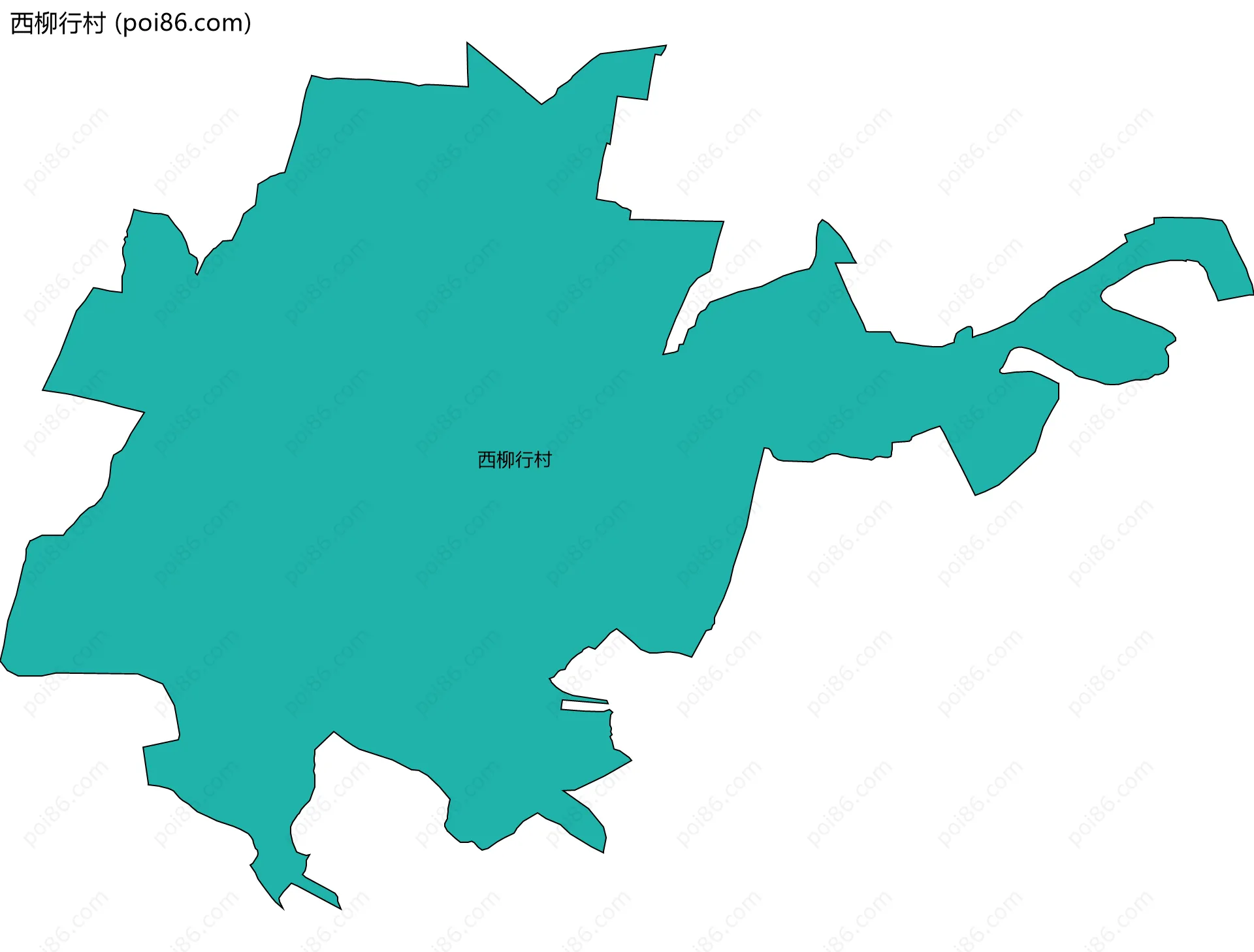 西柳行村边界地图