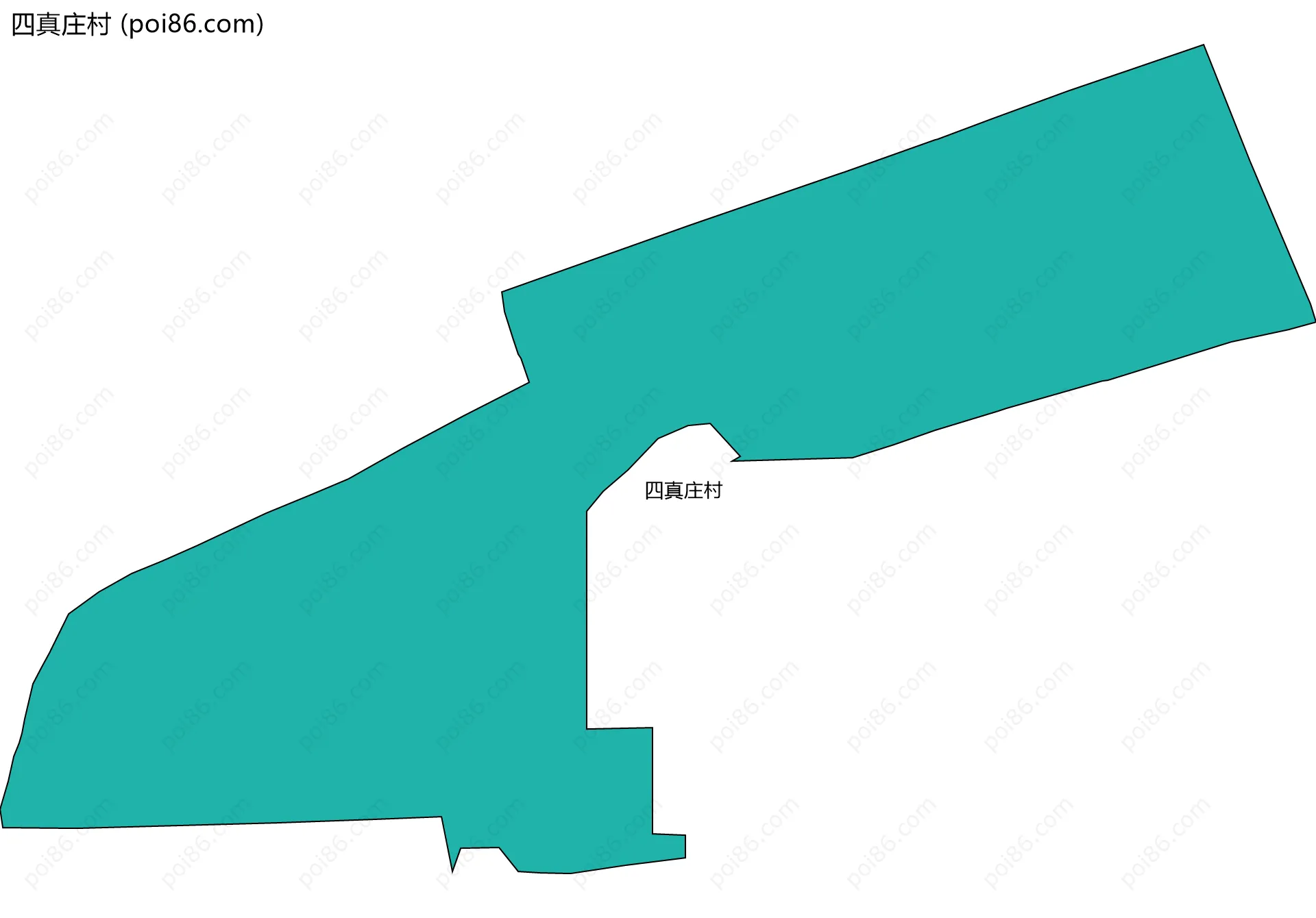 四真庄村边界地图
