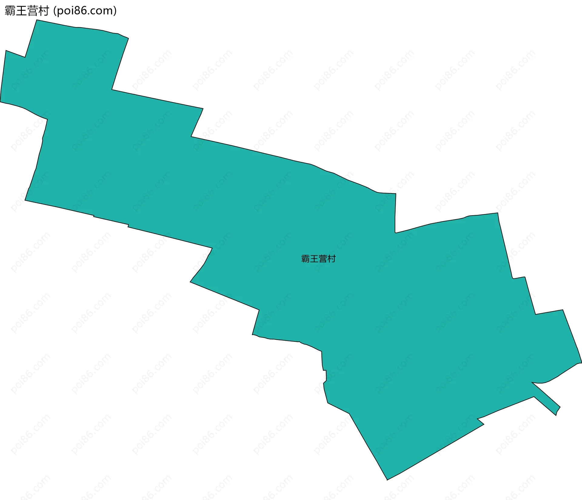 霸王营村边界地图