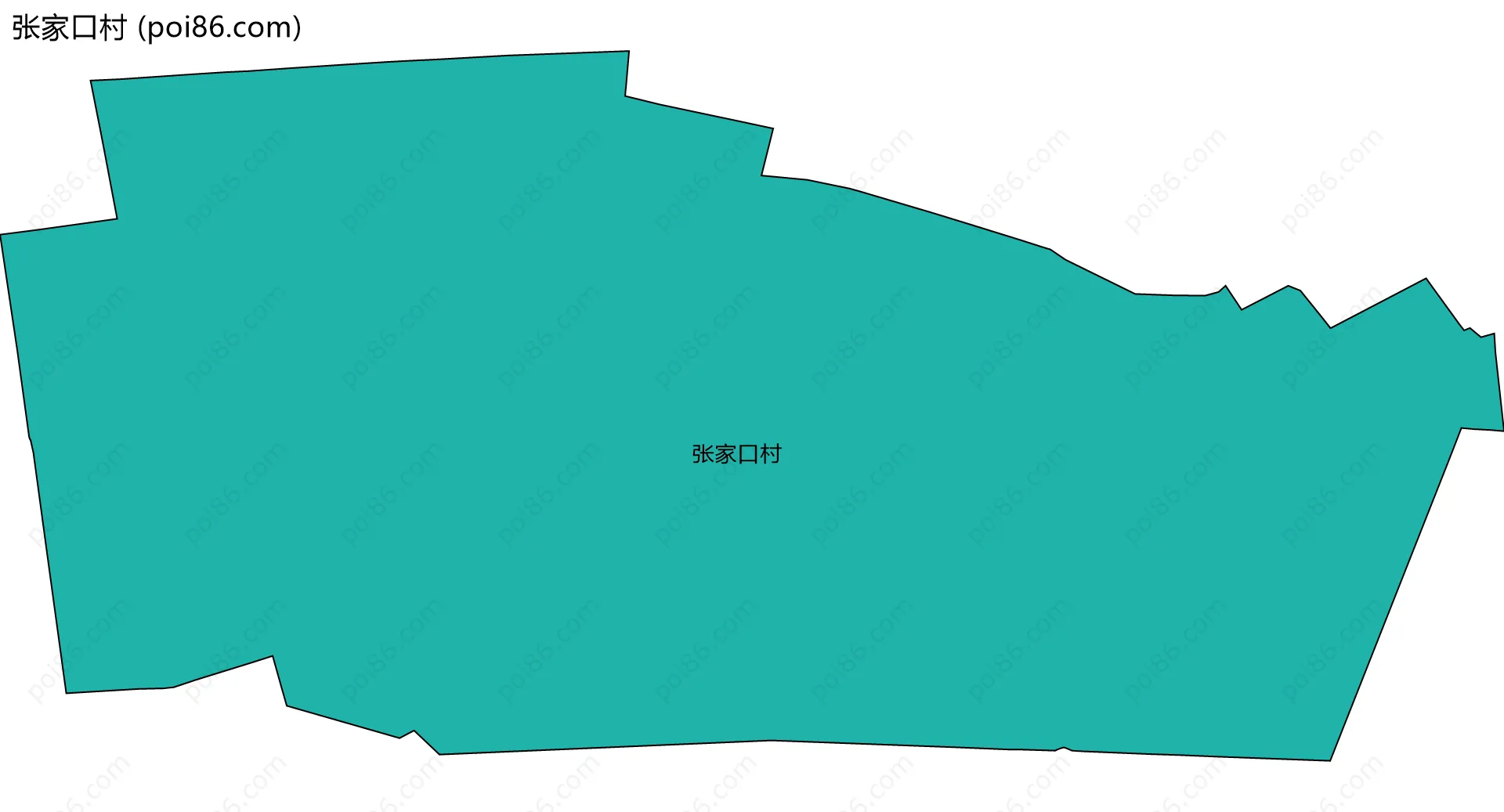 张家口村边界地图