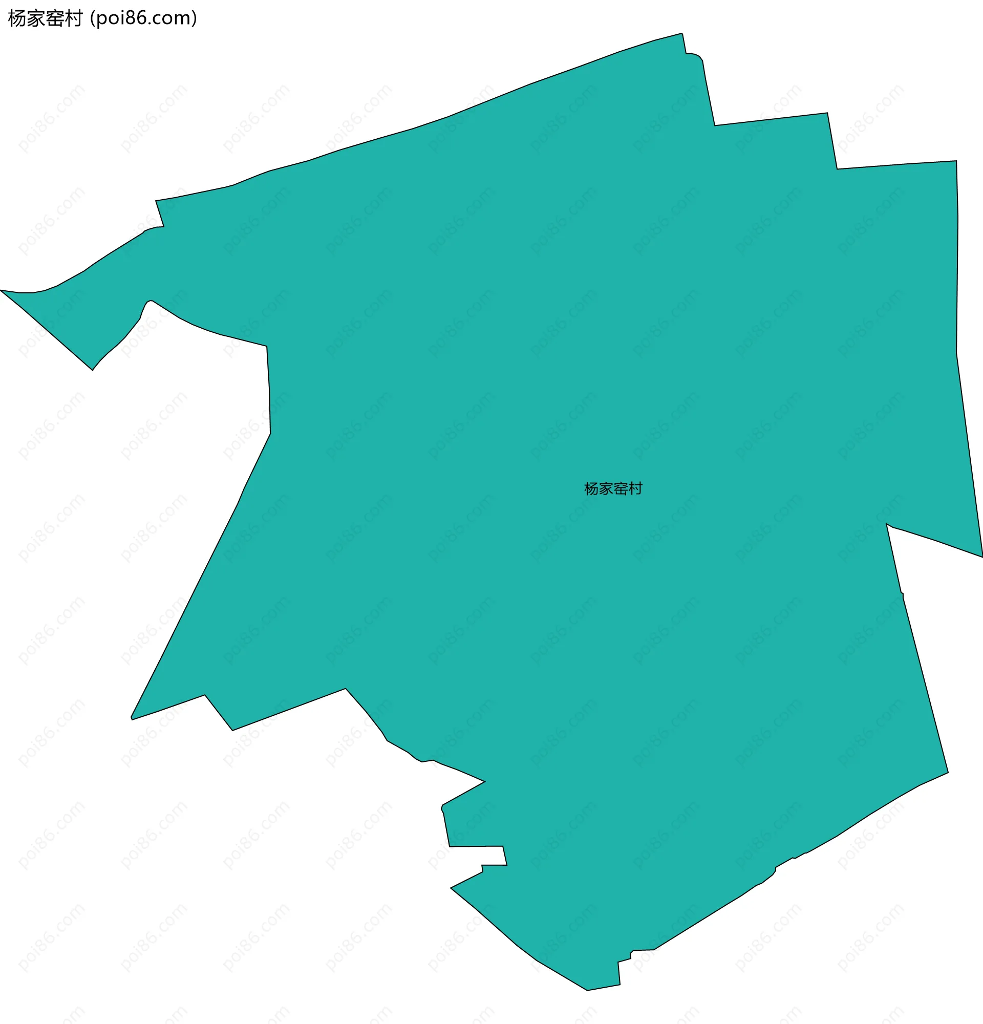 杨家窑村边界地图