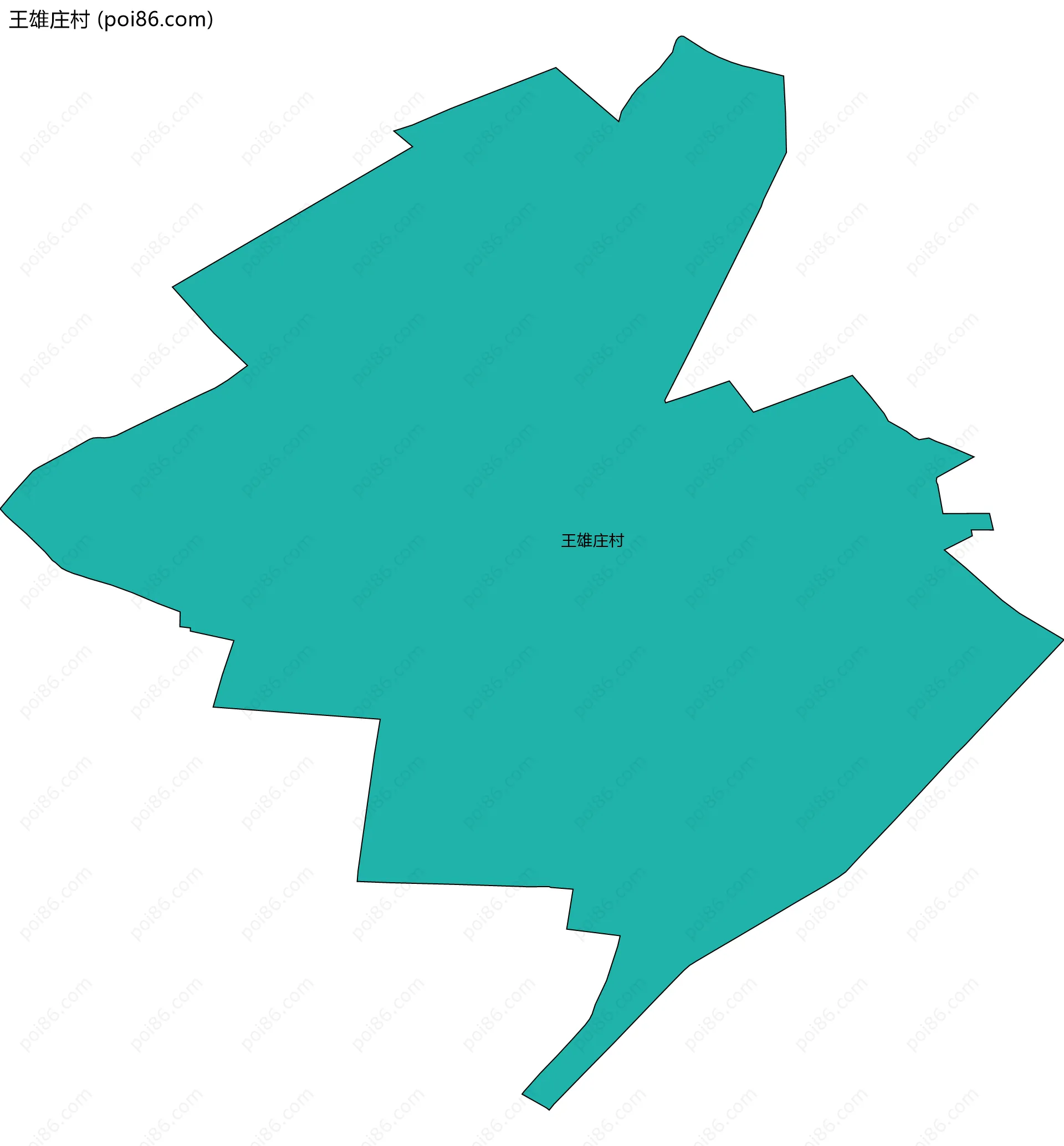 王雄庄村边界地图