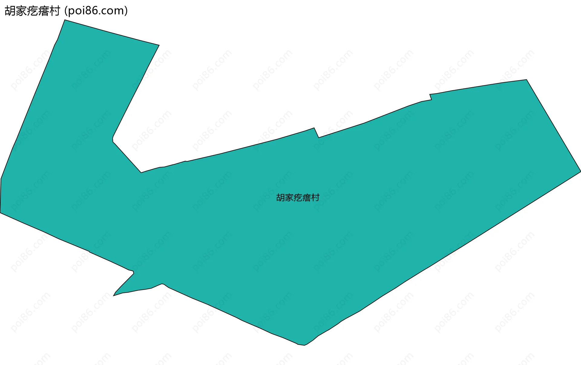 胡家疙瘩村边界地图