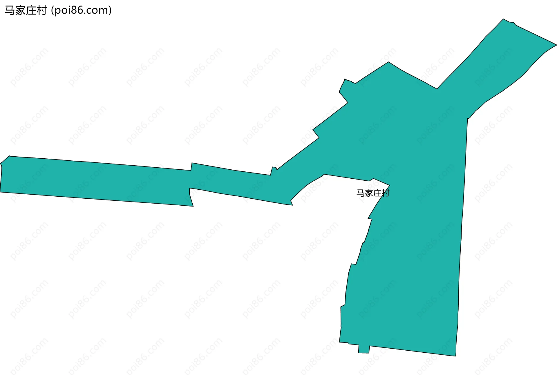 马家庄村边界地图