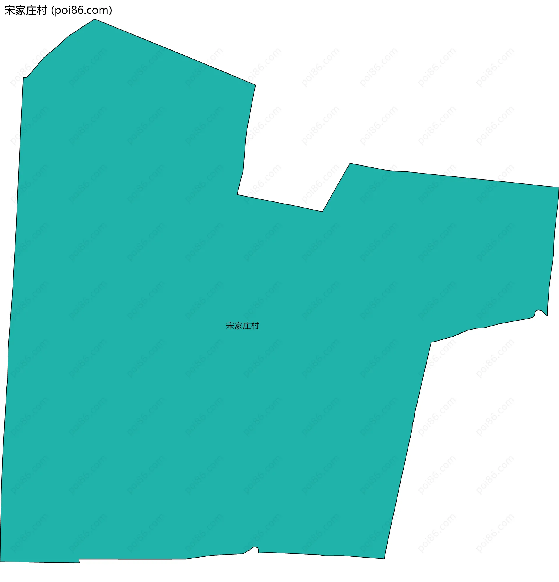 宋家庄村边界地图