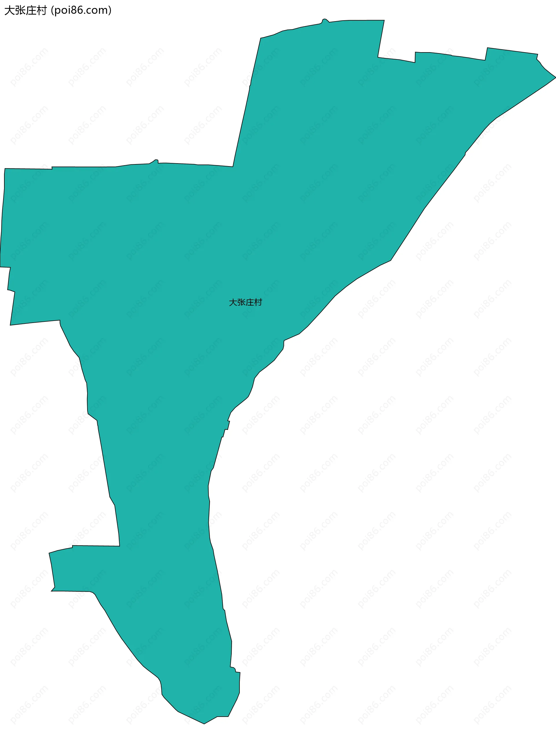 大张庄村边界地图