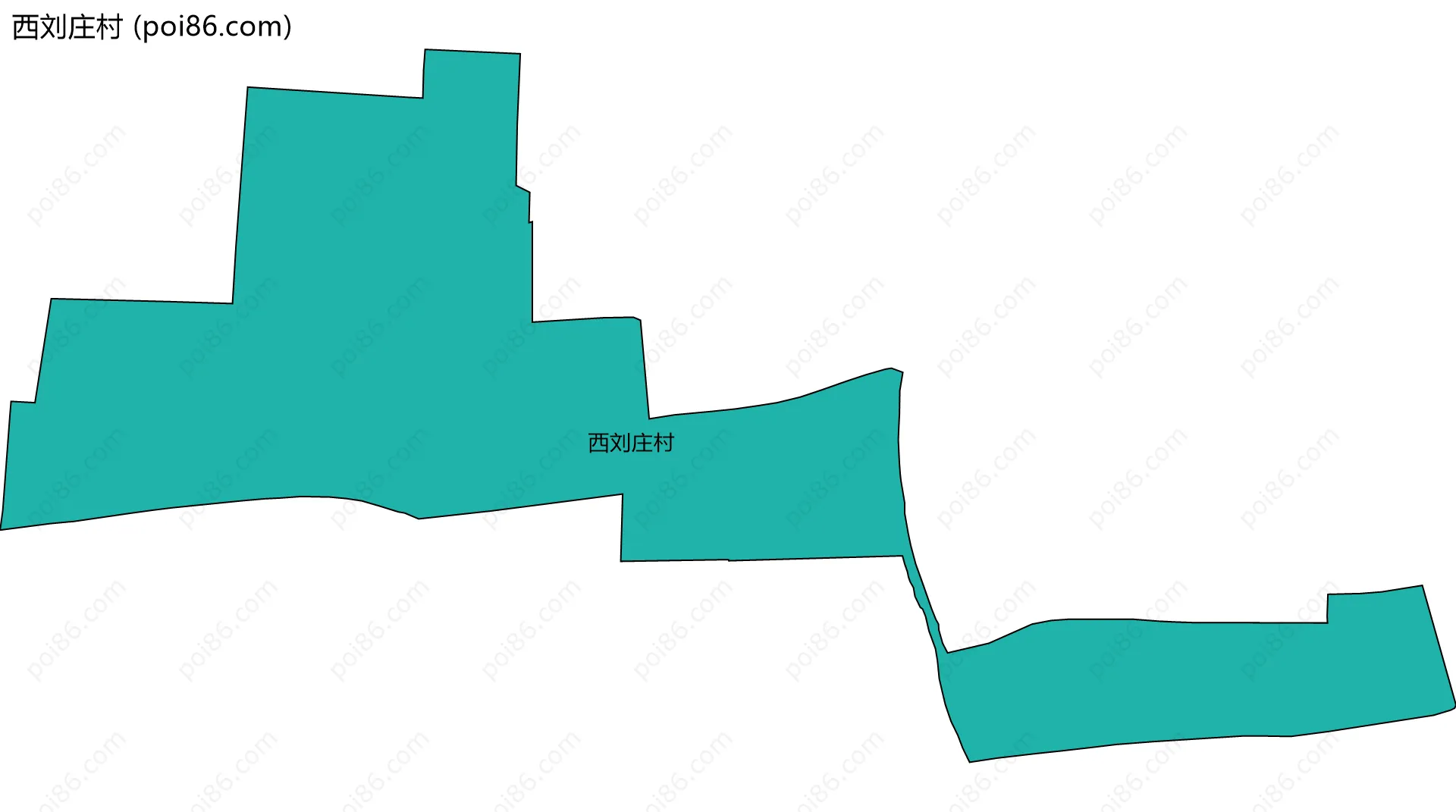 西刘庄村边界地图