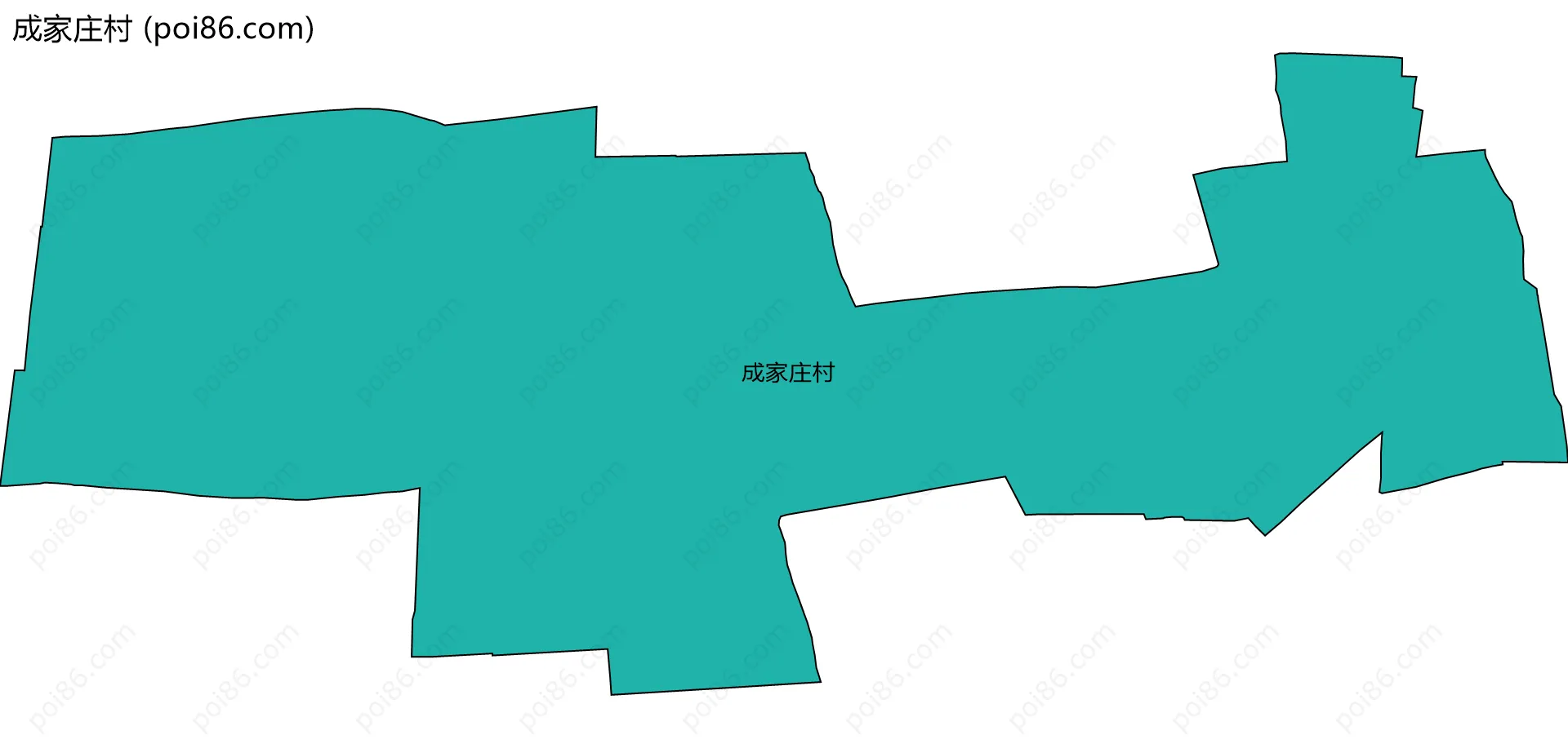 成家庄村边界地图