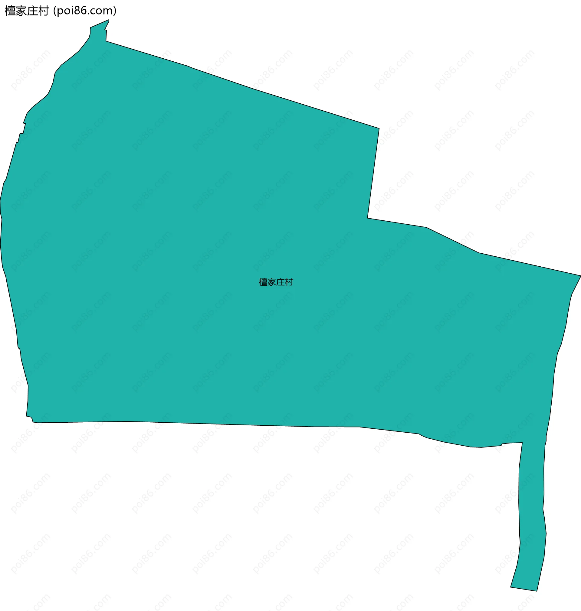 檀家庄村边界地图