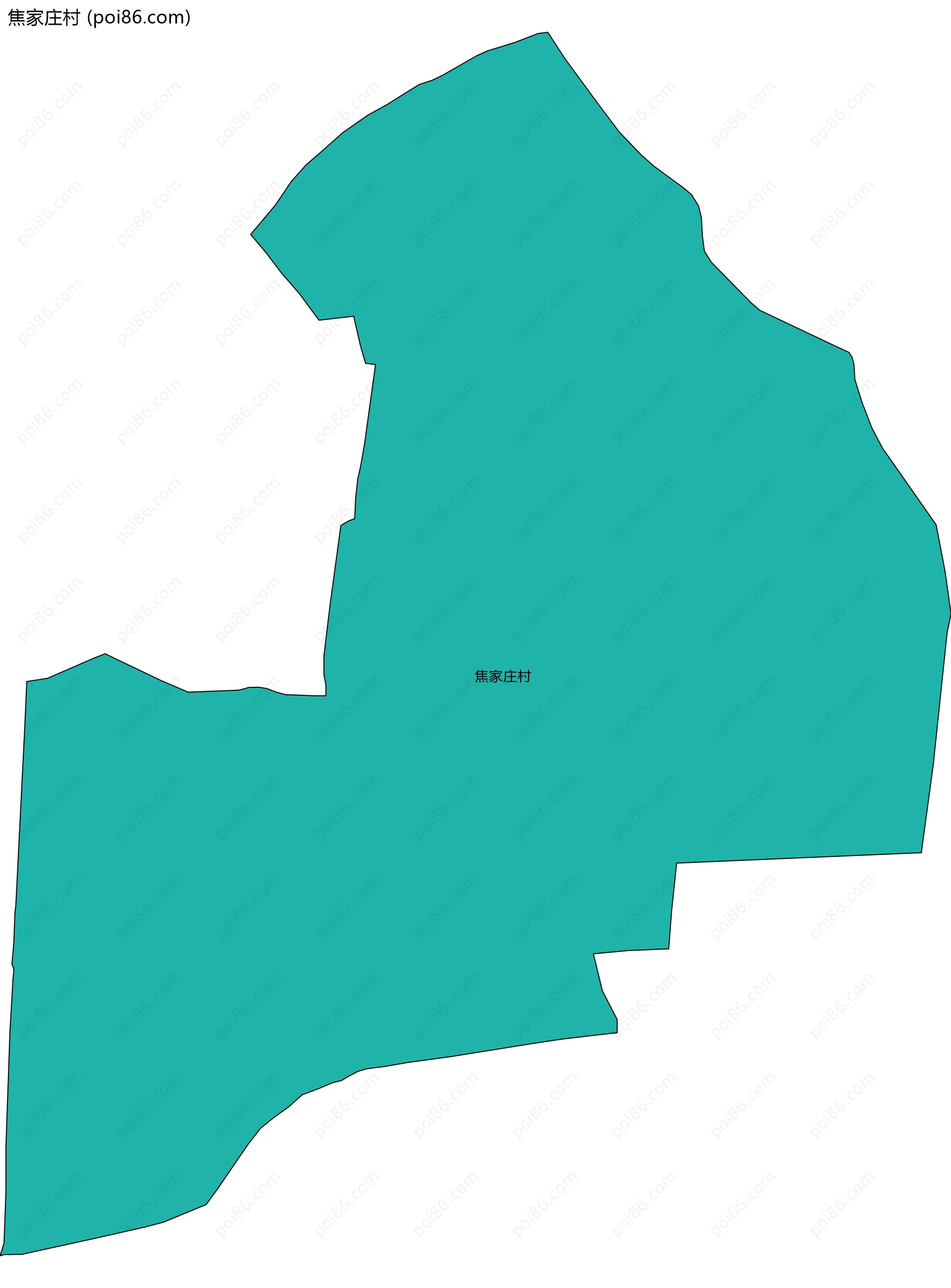 焦家庄村边界地图