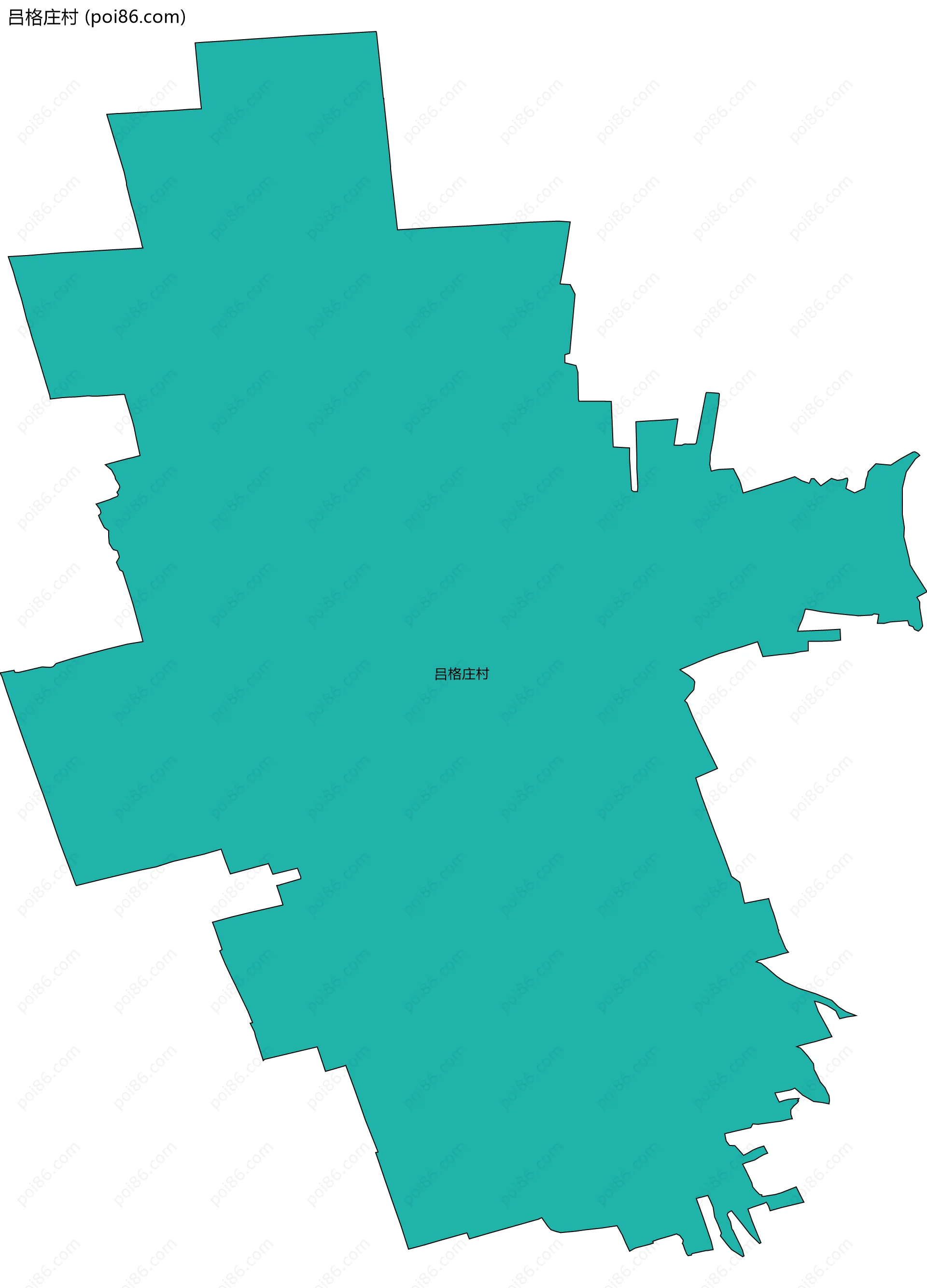 吕格庄村边界地图