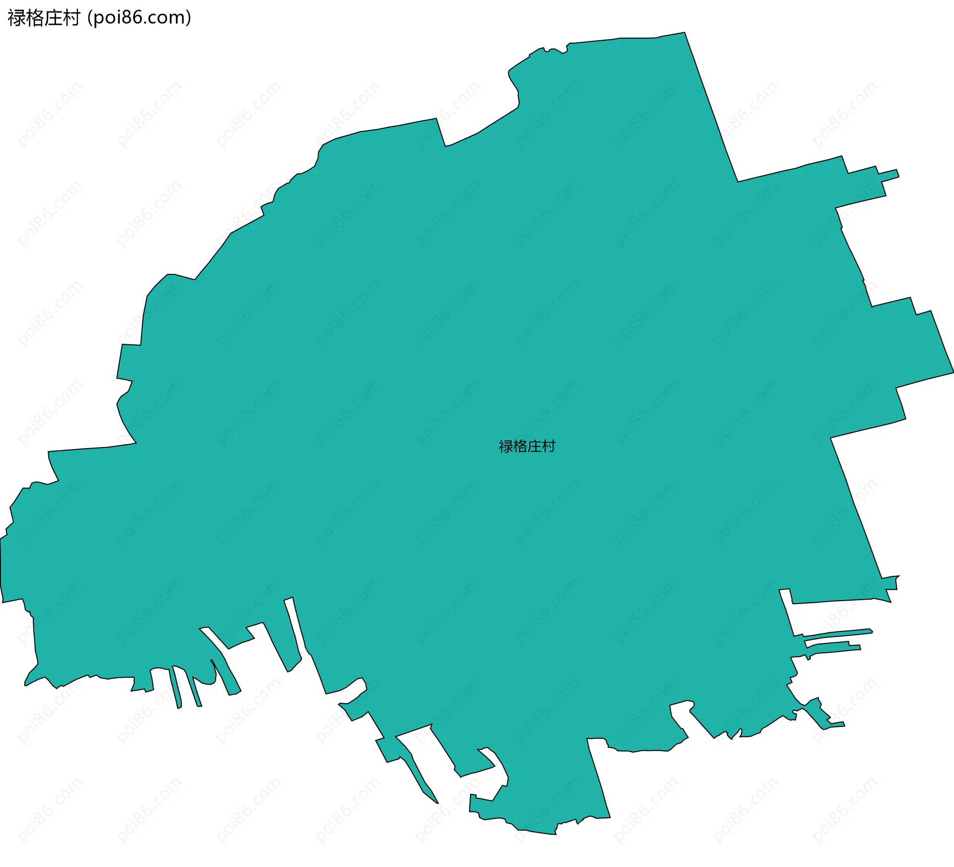 禄格庄村边界地图