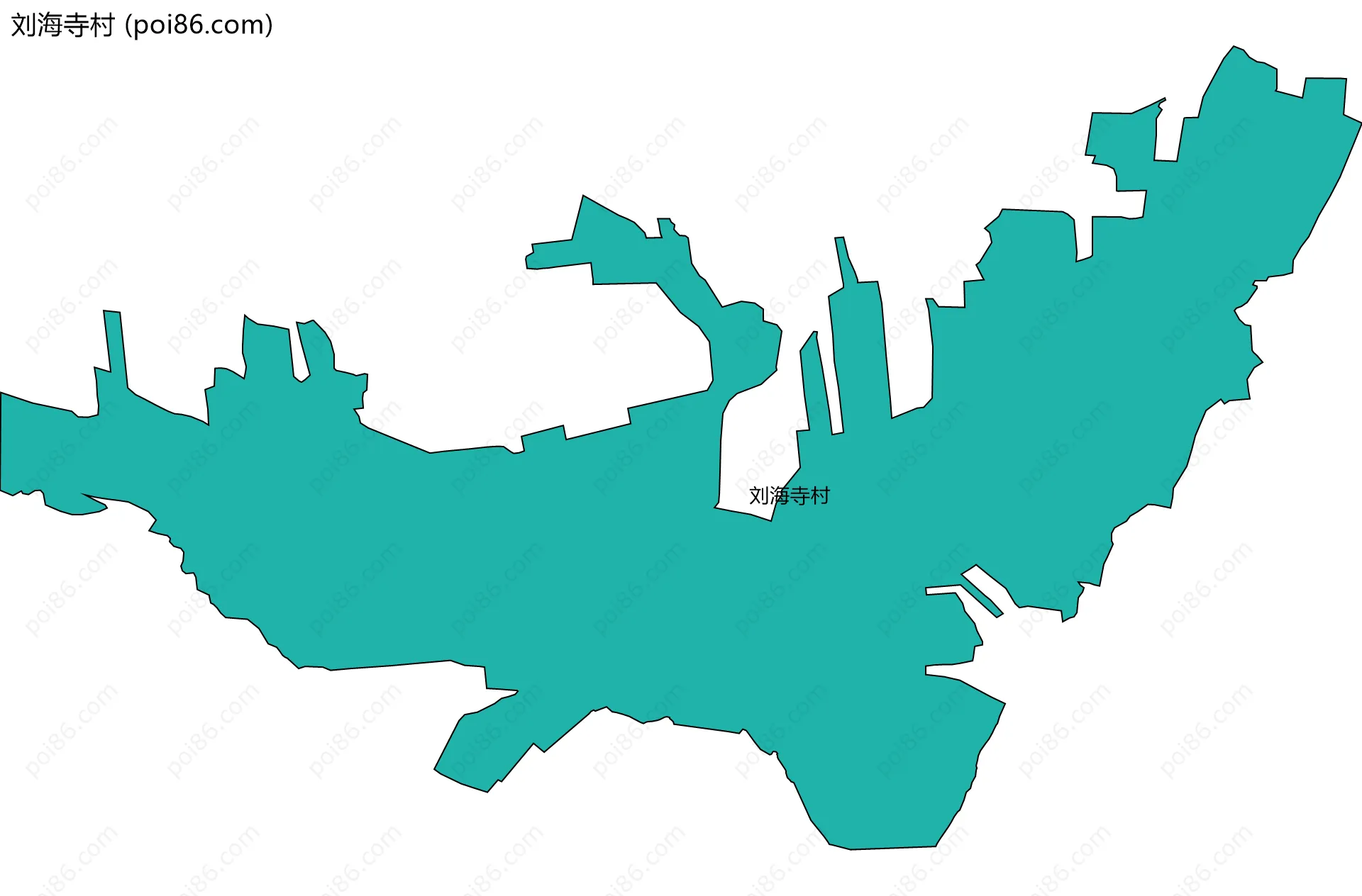 刘海寺村边界地图