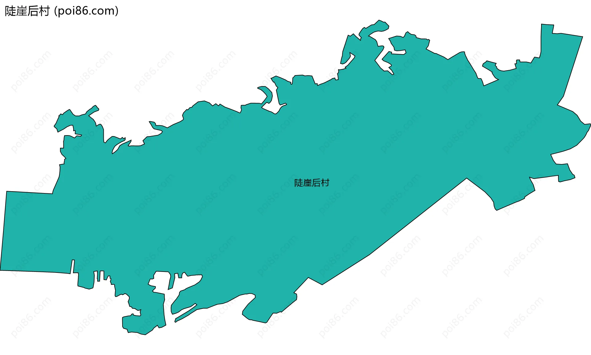 陡崖后村边界地图