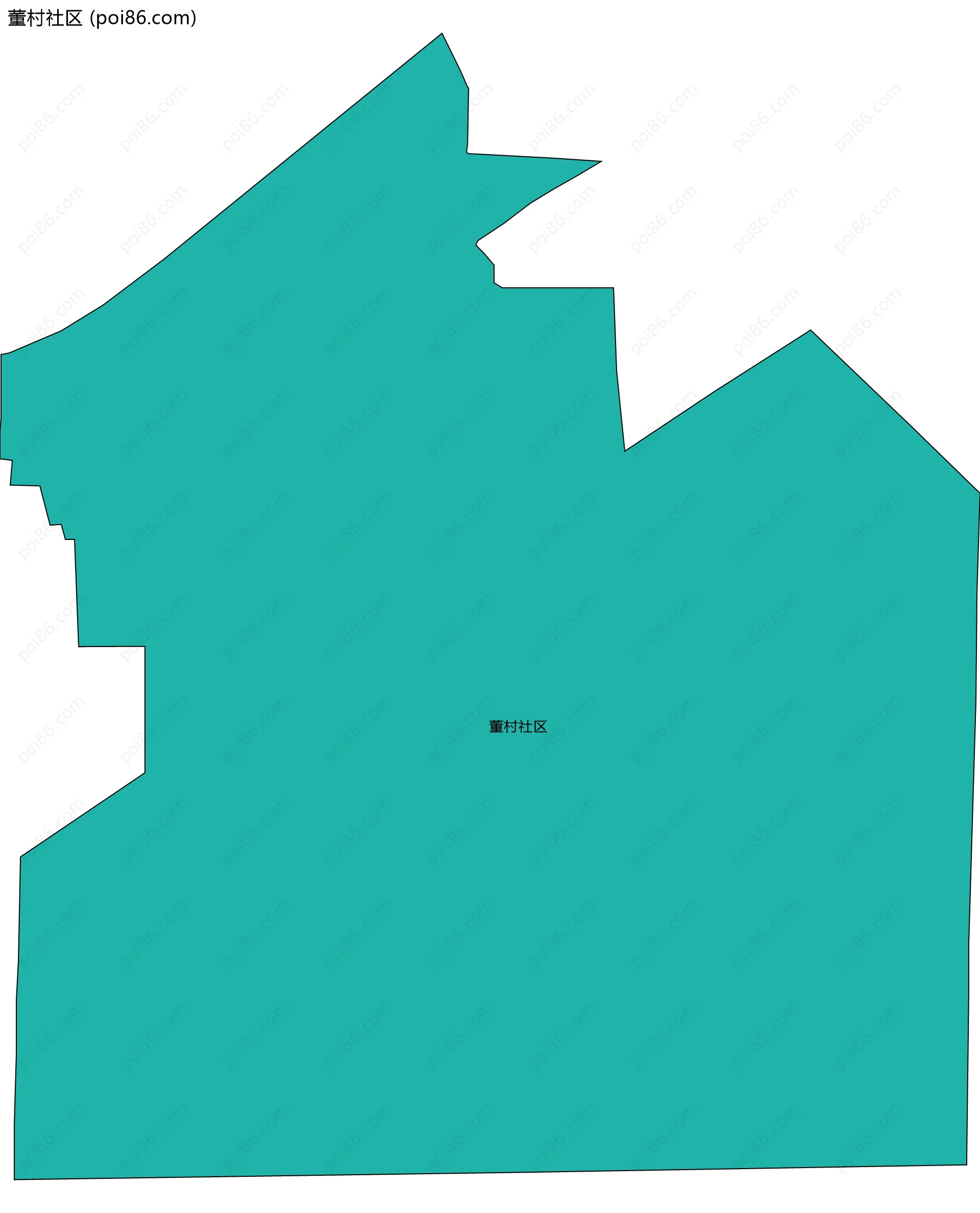 董村社区边界地图