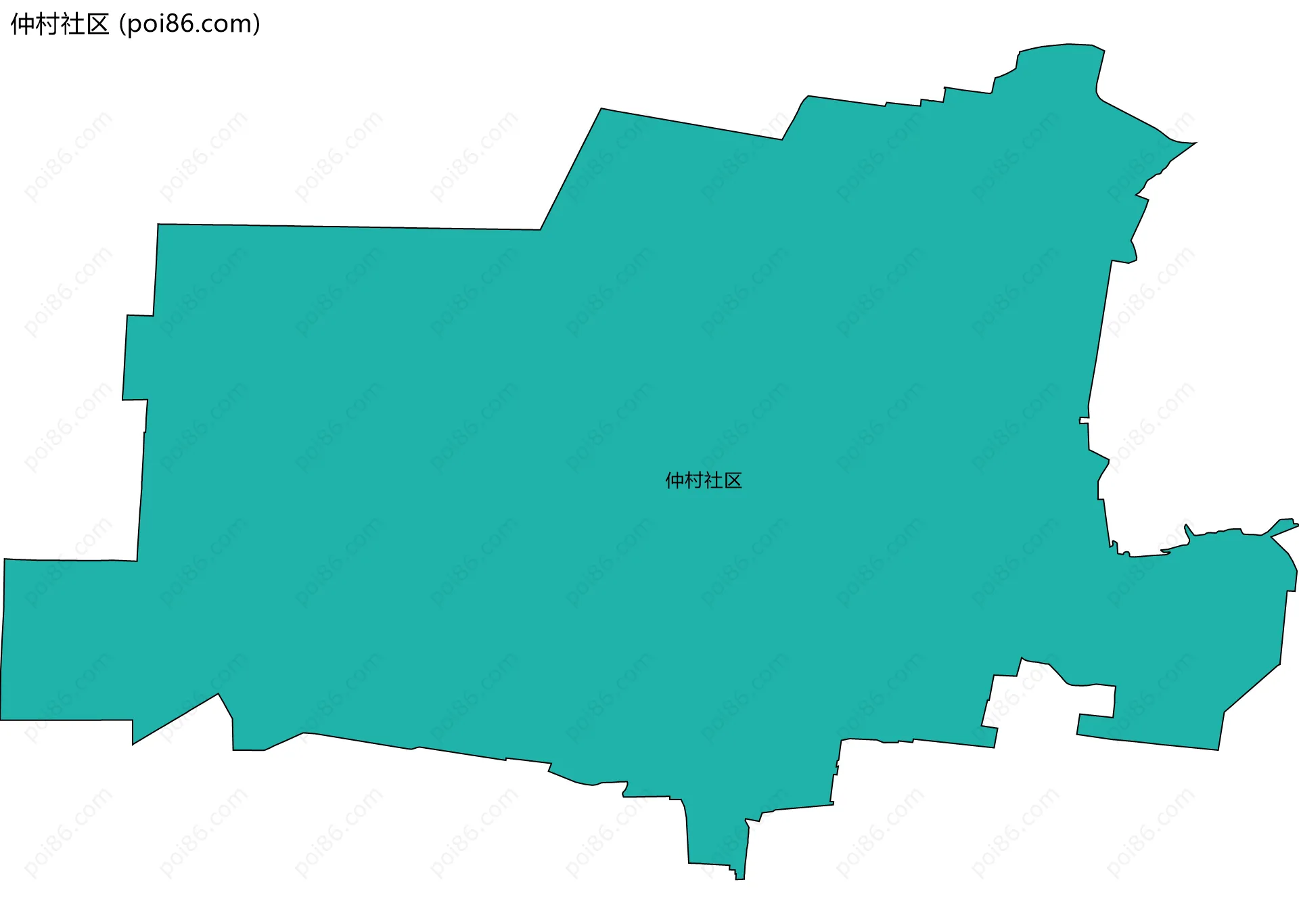 仲村社区边界地图