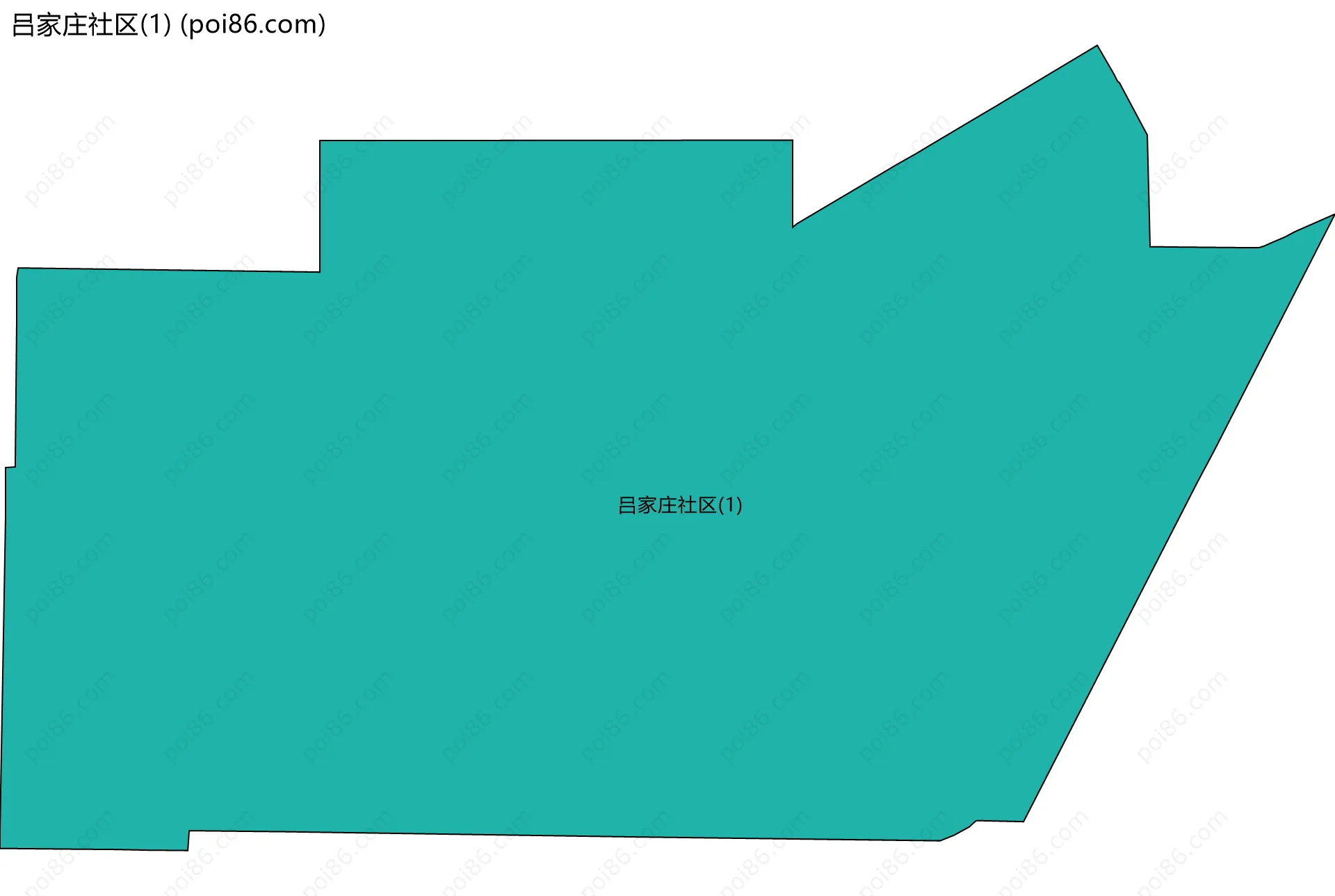 吕家庄社区(1)边界地图