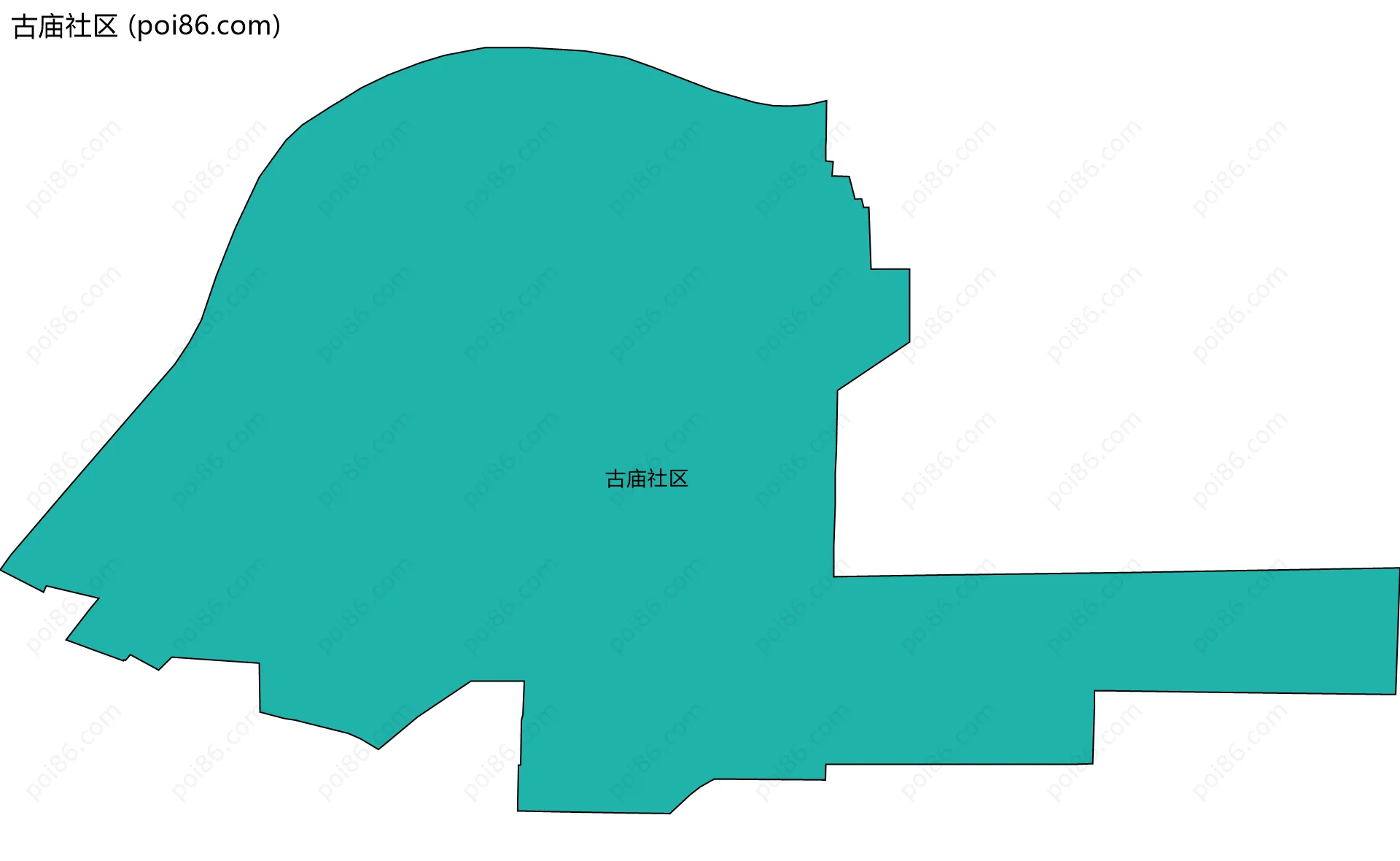 古庙社区边界地图