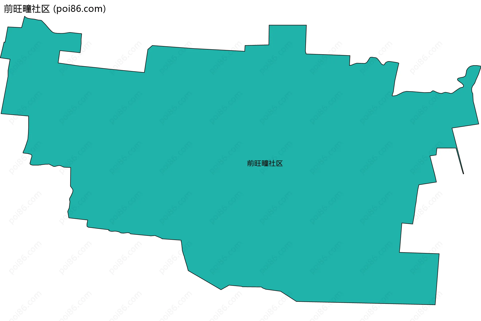 前旺疃社区边界地图