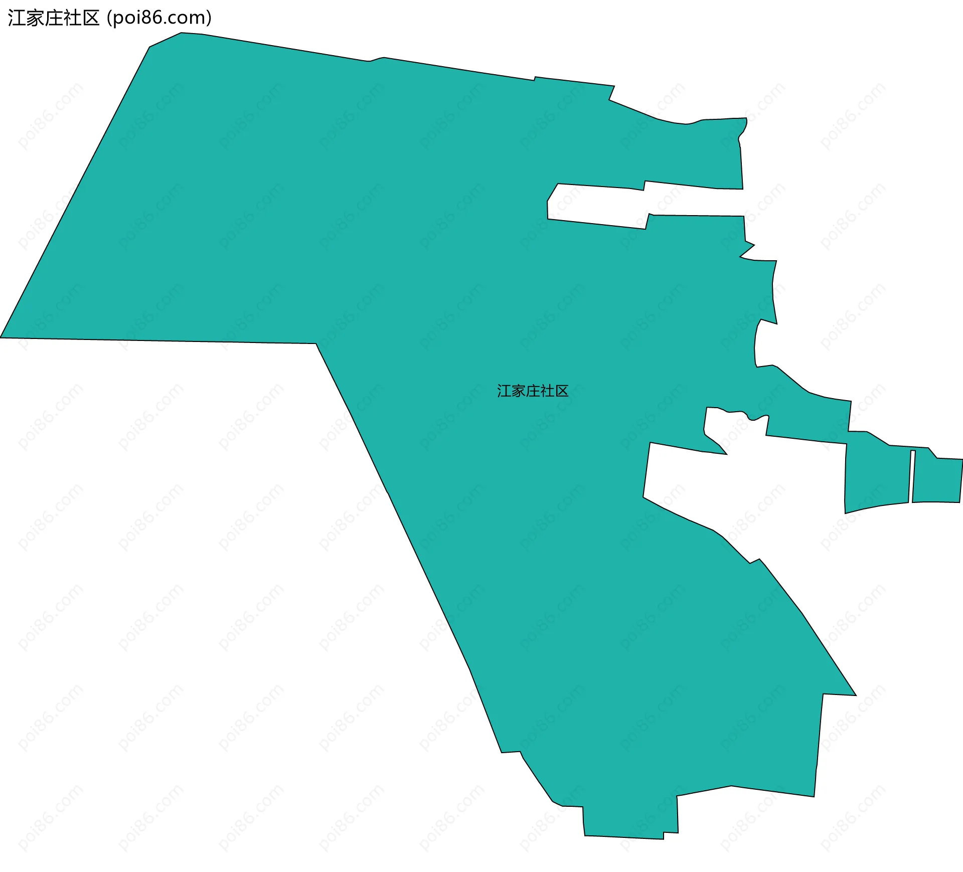 江家庄社区边界地图