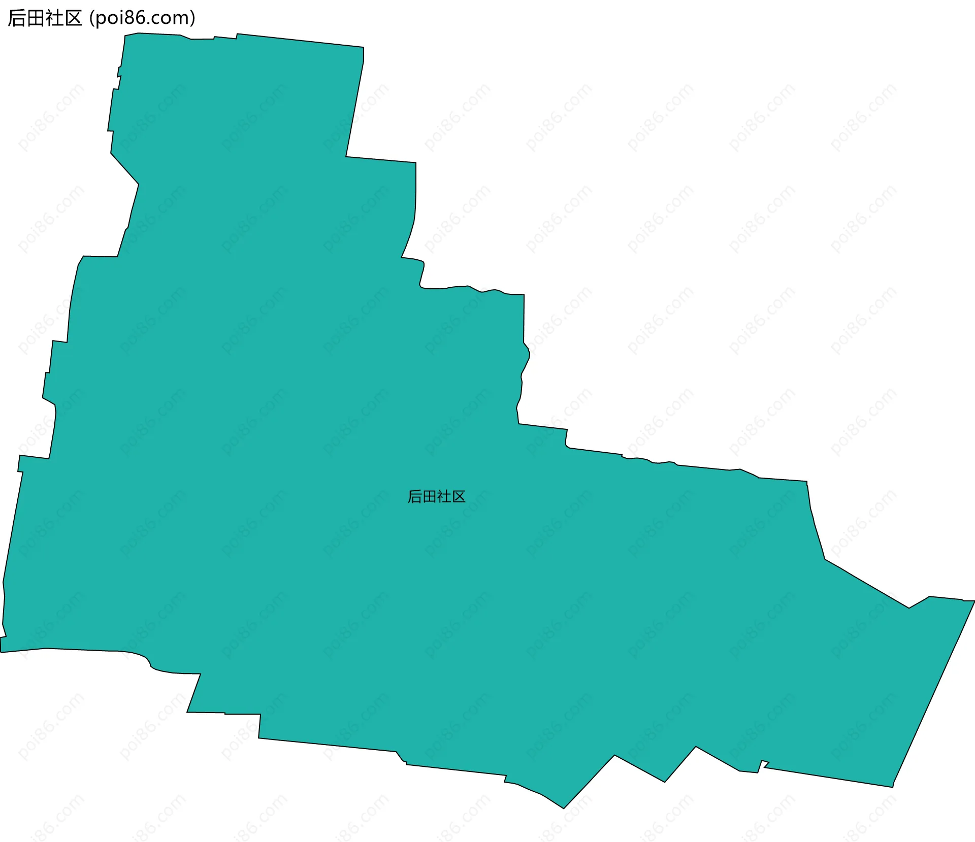 后田社区边界地图