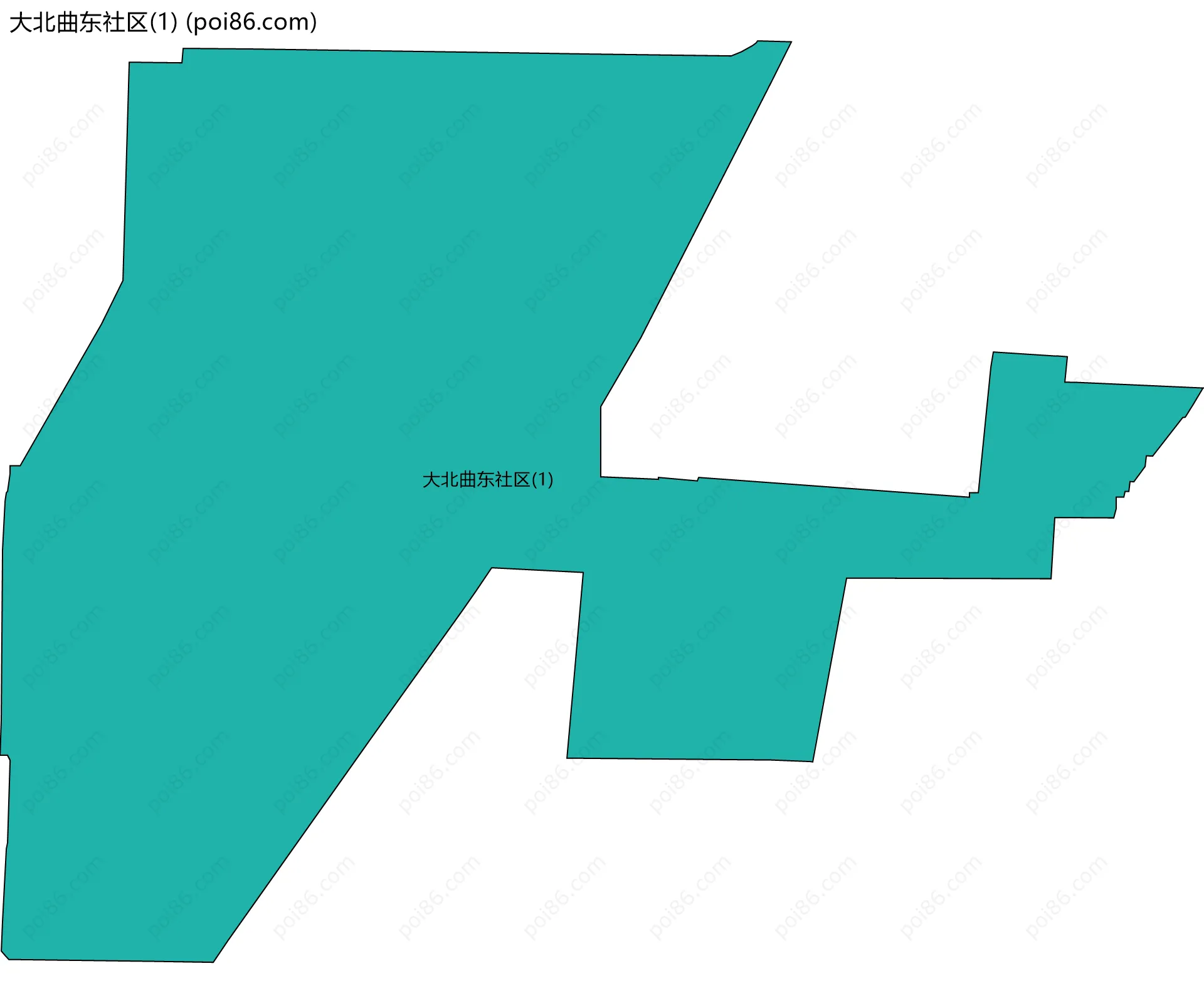 大北曲东社区(1)边界地图