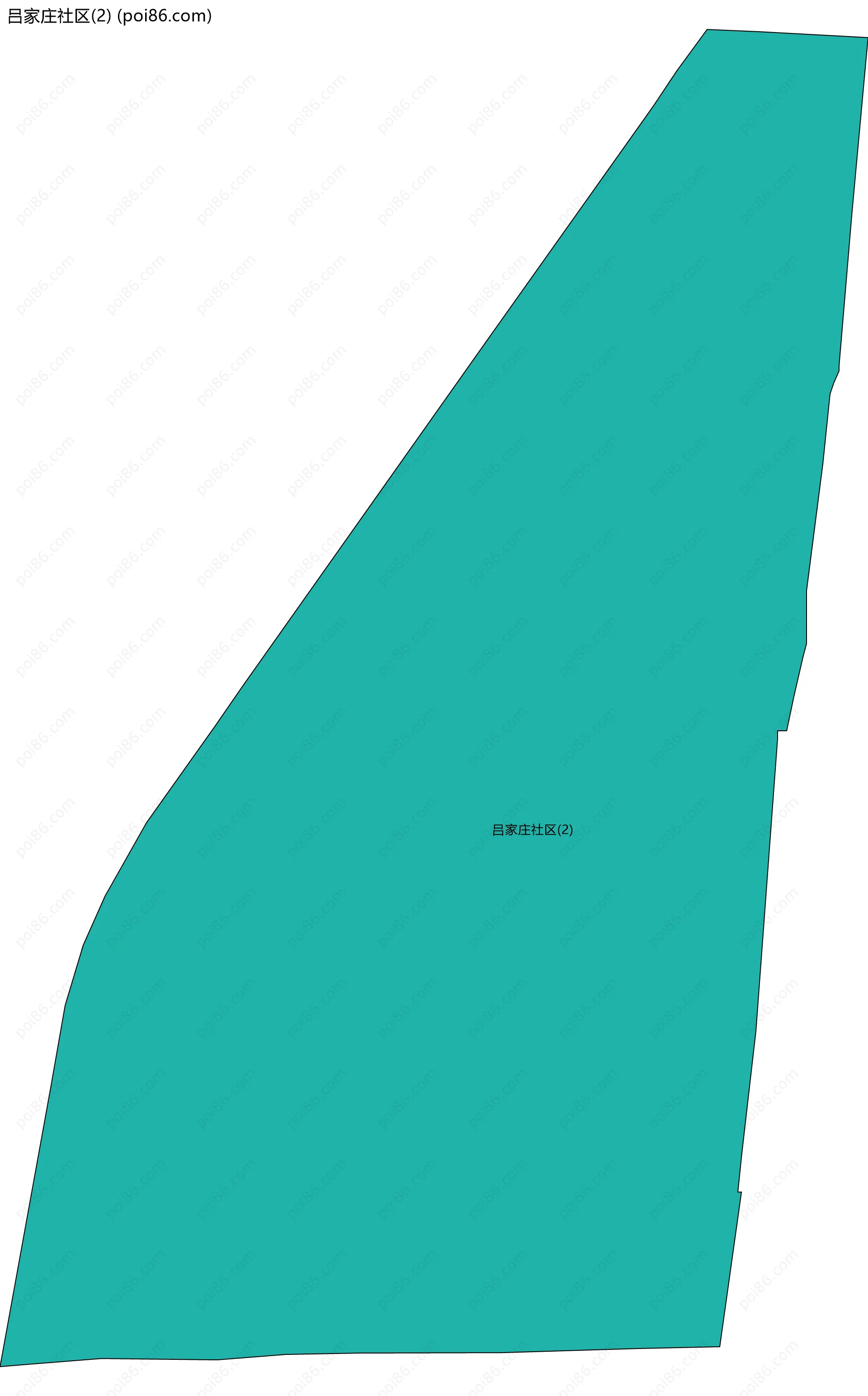 吕家庄社区(2)边界地图